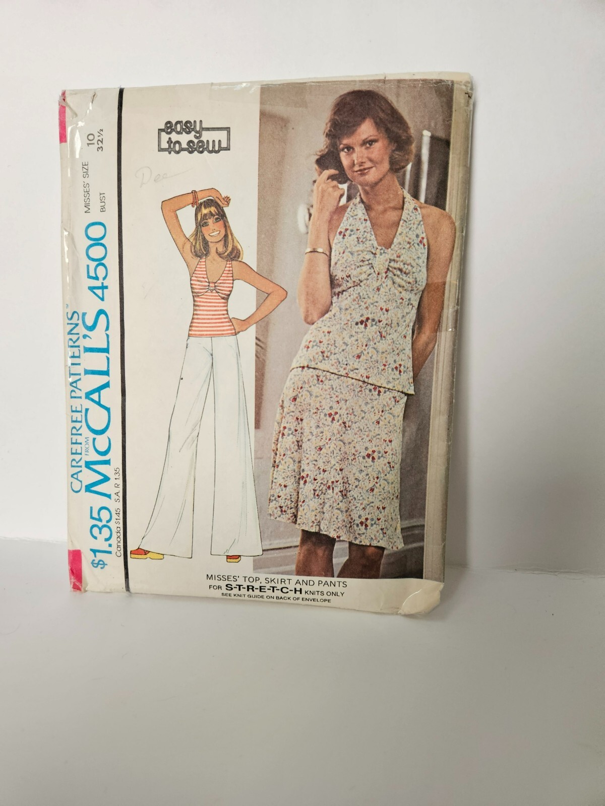 McCall's 4500 Size 10 Top, Skirt, & Pants Cut Complete 1975 McCall's 4500 Size 10 Top, Skirt, & Pants Cut Complete 1975