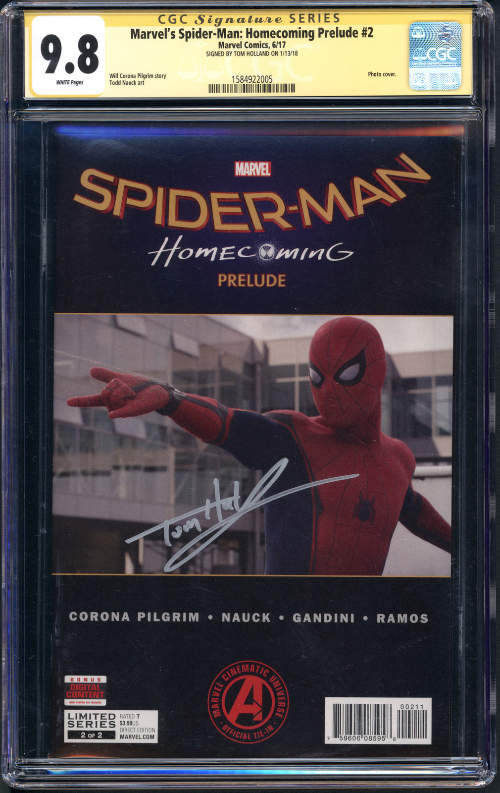 Marvel's Spider-Man: Homecoming Prelude (2017 Marvel) # 2 CGC Signature Serie Marvel's Spider-Man: Homecoming Prelude (2017 Marvel) # 2 CGC Signature Serie