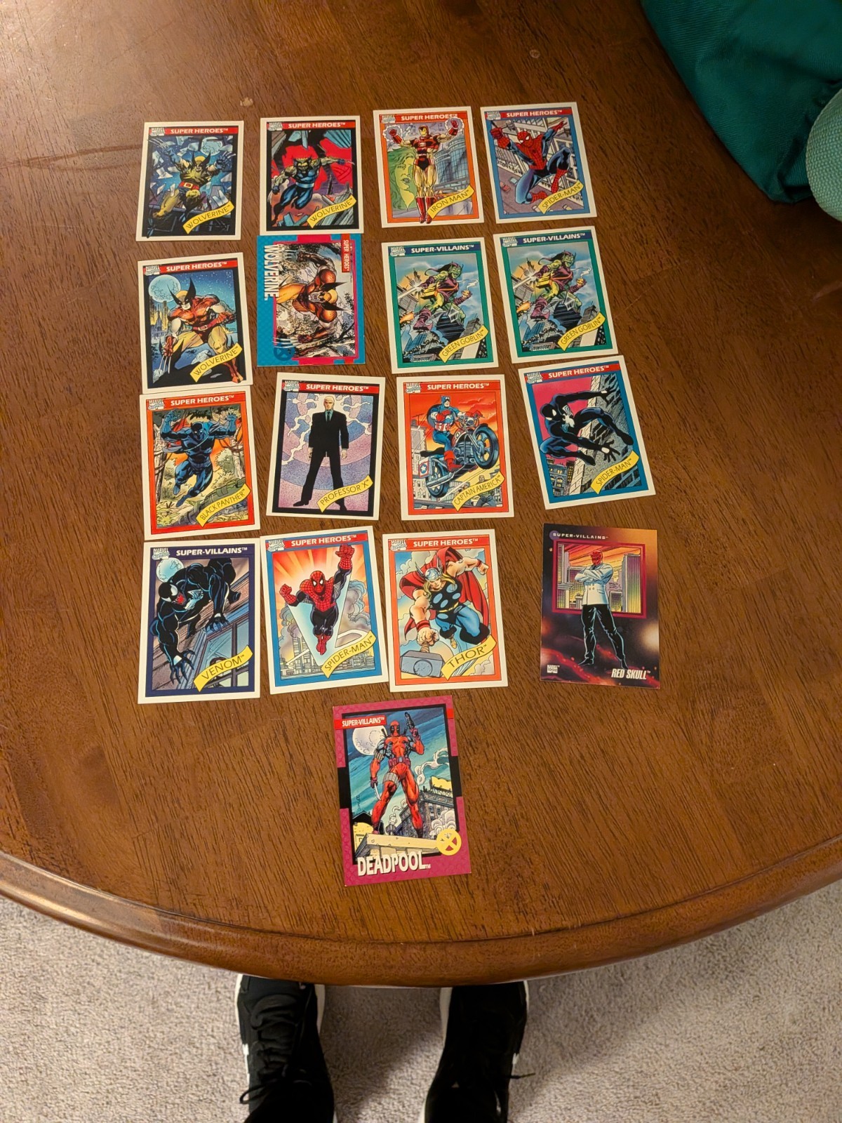 Impel 1991-1992 Marvel Super Heroes 17-Card Lot Spider-Man, dead pool, Wolverine Impel 1991-1992 Marvel Super Heroes 17-Card Lot Spider-Man, dead pool, Wolverine