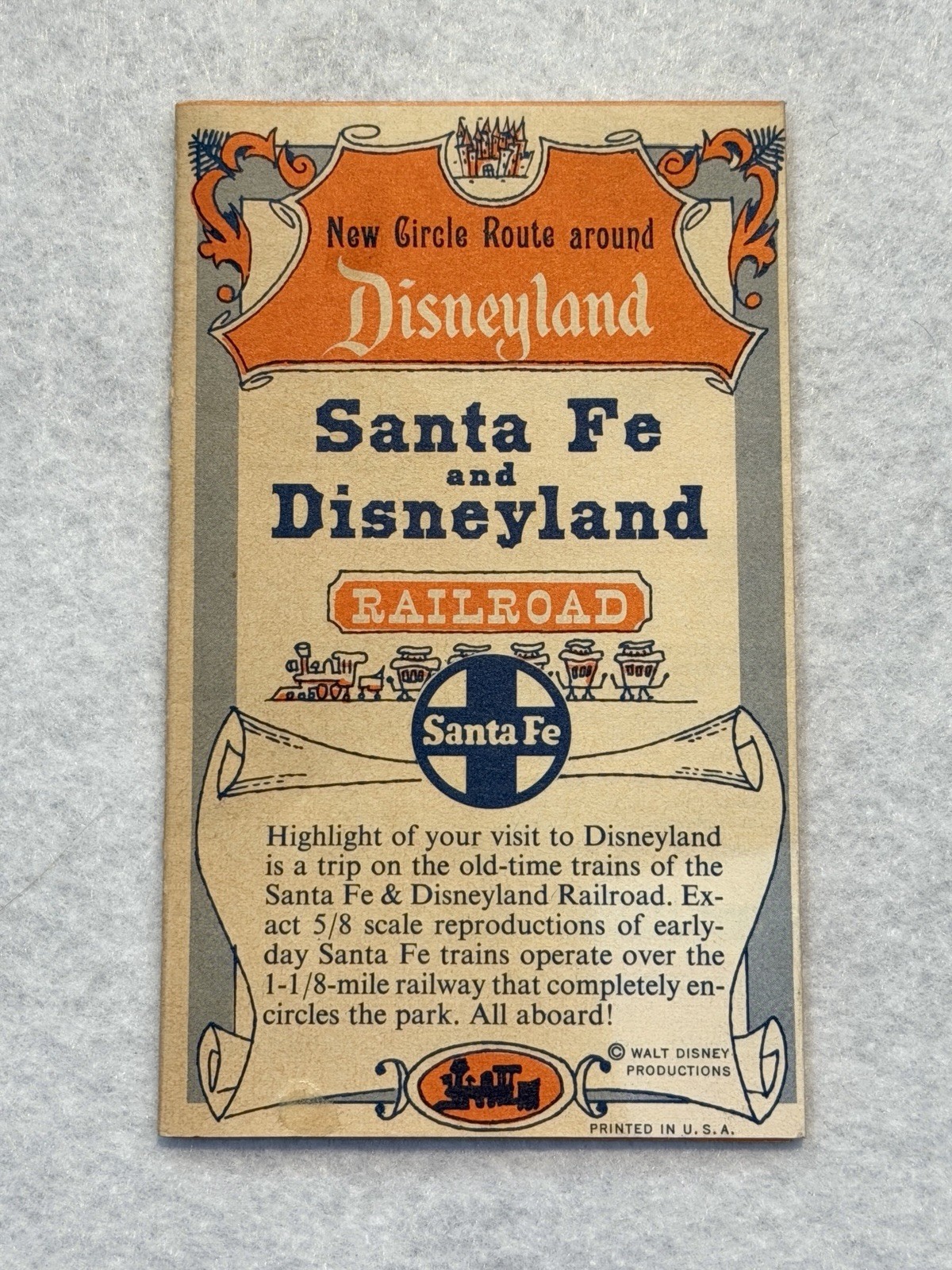 1956 Disneyland Santa Fe Railroad New Circle Route Brochure Map Vintage Disney 1956 Disneyland Santa Fe Railroad New Circle Route Brochure Map Vintage Disney