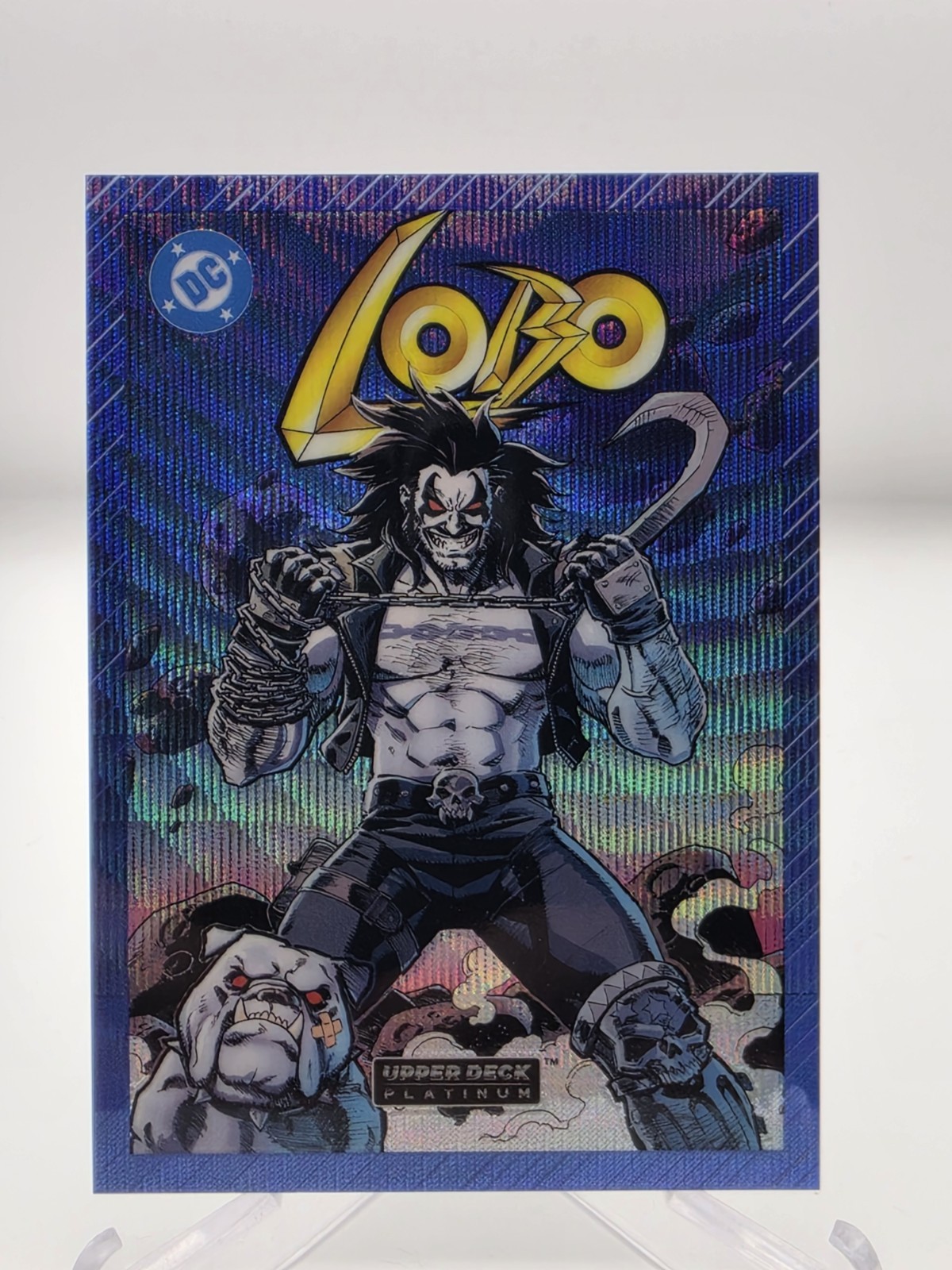 2026 Upper Deck Platinum DC Lobo Cover Variant DC Blue /38 #VC82 2026 Upper Deck Platinum DC Lobo Cover Variant DC Blue /38 #VC82