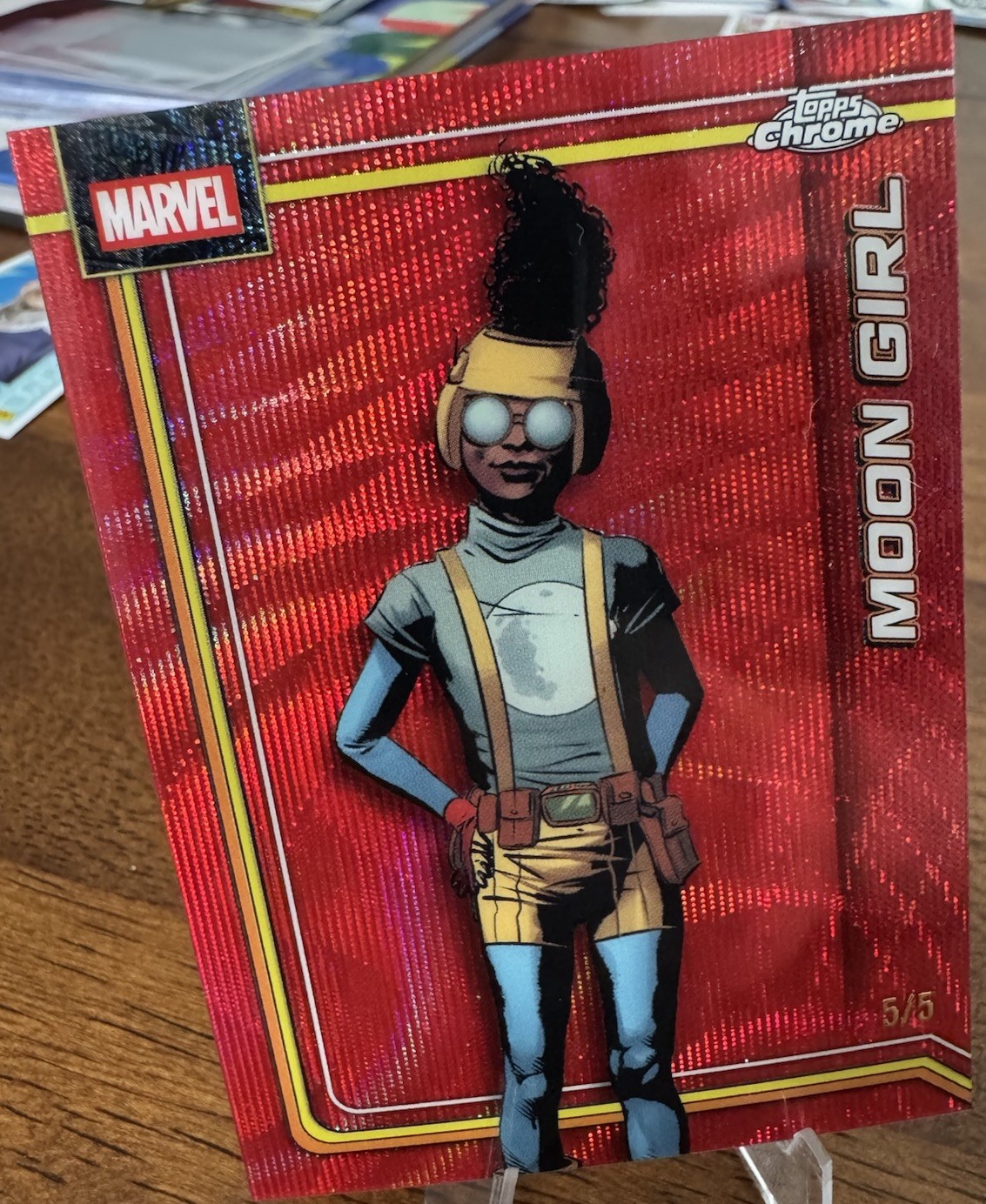 2026 Topps Chrome Marvel Moon Girl 5/5 Red Wave 2026 Topps Chrome Marvel Moon Girl 5/5 Red Wave