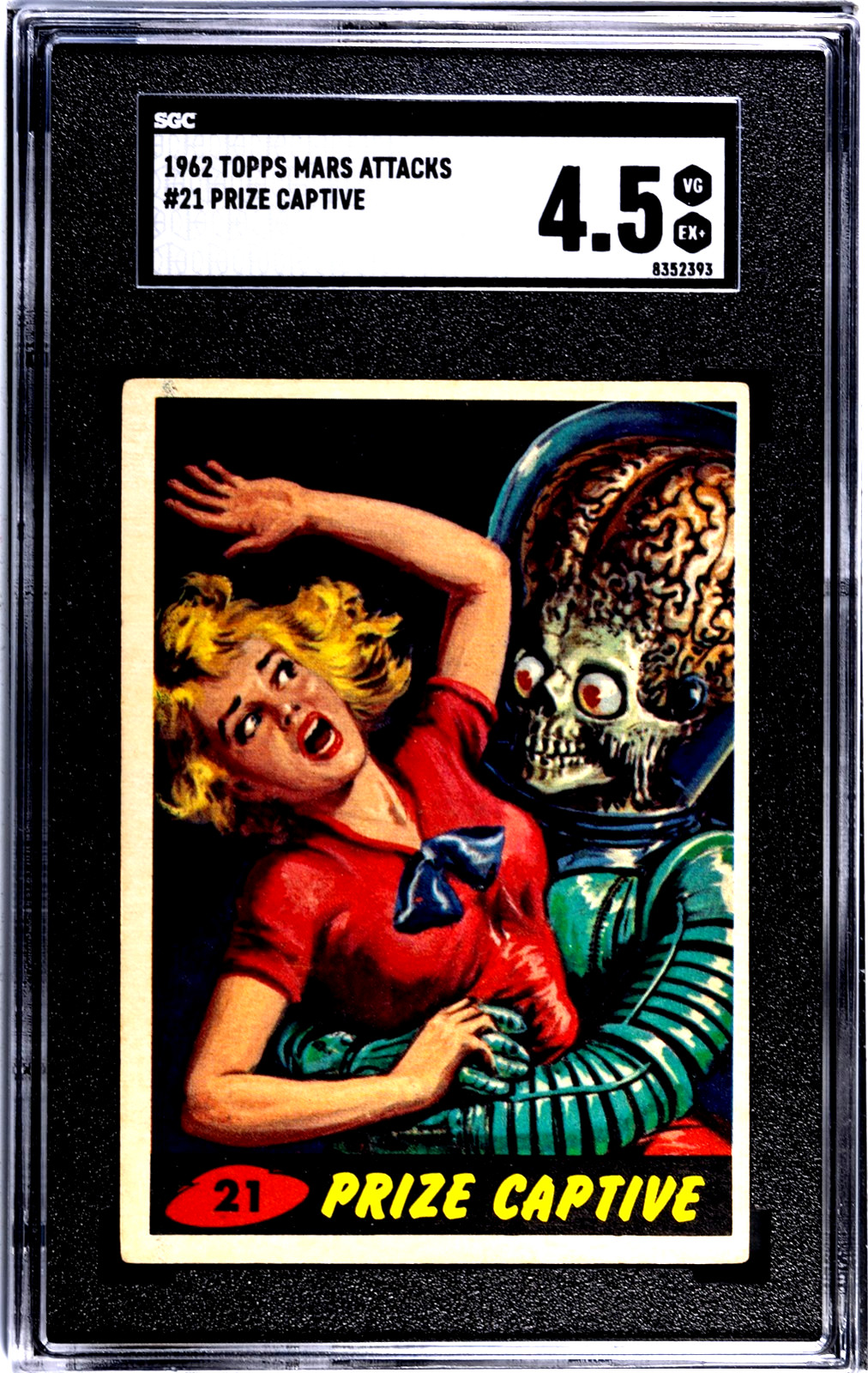 1962 Bubbles Mars Attacks  # 21 Prize Captive  SGC 4.5