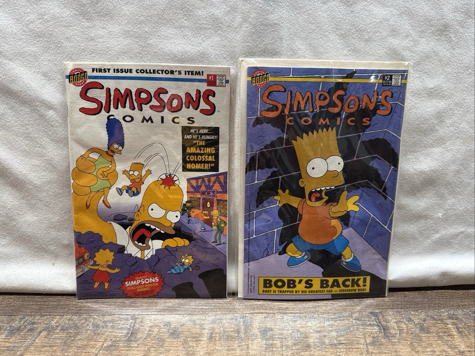 The Simpsons Comics: First Issue #1 & Bart #2 (Bongo 1993) Collectors Edition The Simpsons Comics: First Issue #1 & Bart #2 (Bongo 1993) Collectors Edition