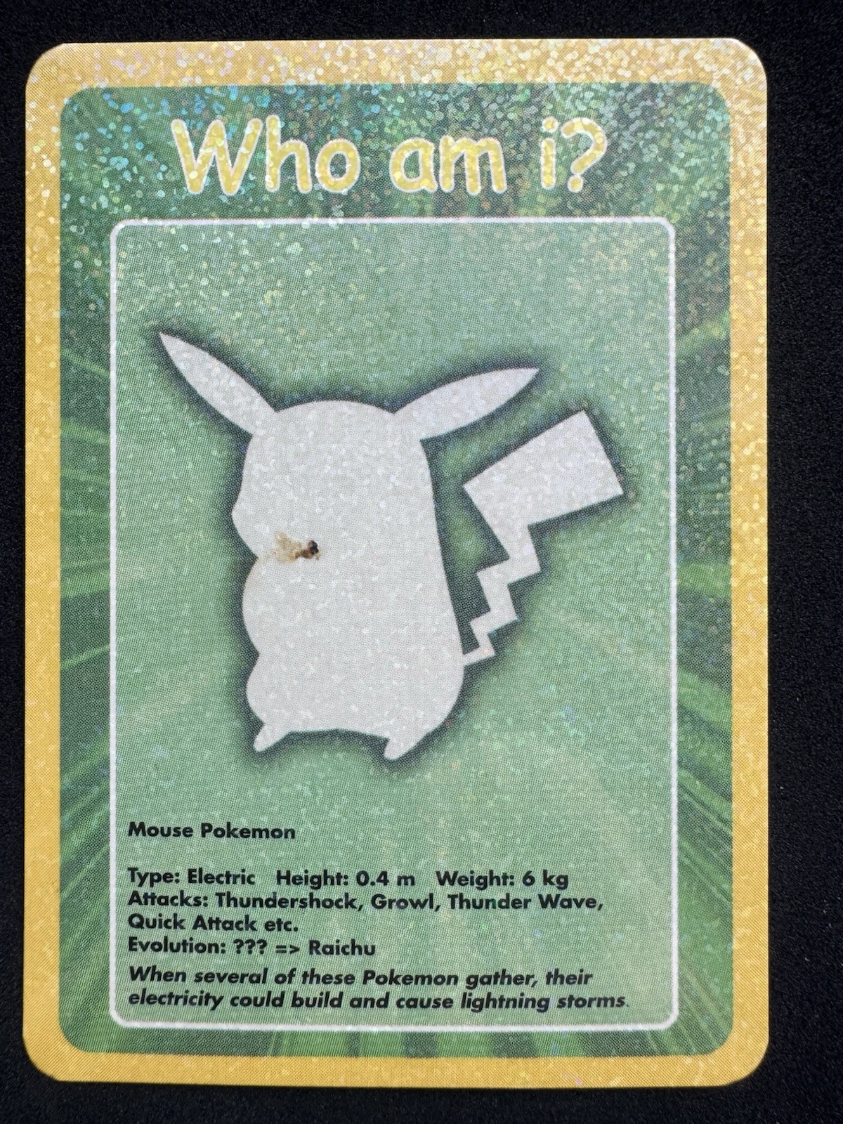 Pikachu Funskool Who Am I? Holo Pokemon 2004 VHTF Pikachu Funskool Who Am I? Holo Pokemon 2004 VHTF
