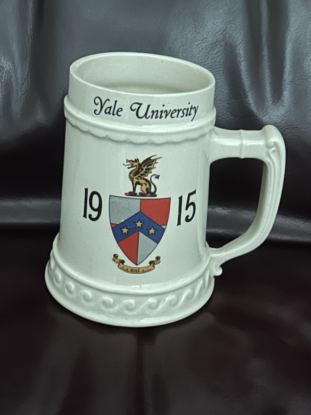 Vintage - Yale University 1915 Beta Theta Pi Beer Stein - Clean Ceramic Vintage - Yale University 1915 Beta Theta Pi Beer Stein - Clean Ceramic