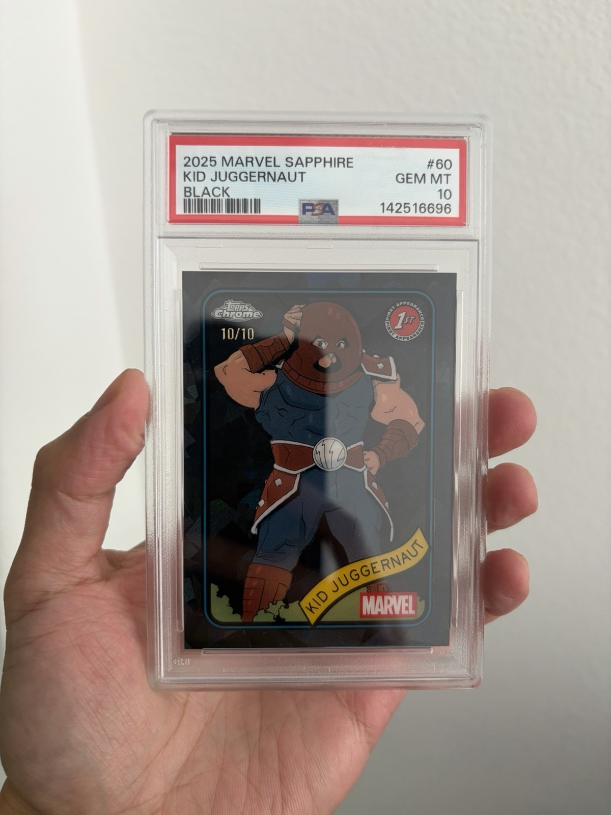 2025 Topps Chrome /10 Black Sapphire Kid Juggernaut #60 PSA 10 GEM MINT Marvel 2025 Topps Chrome /10 Black Sapphire Kid Juggernaut #60 PSA 10 GEM MINT Marvel