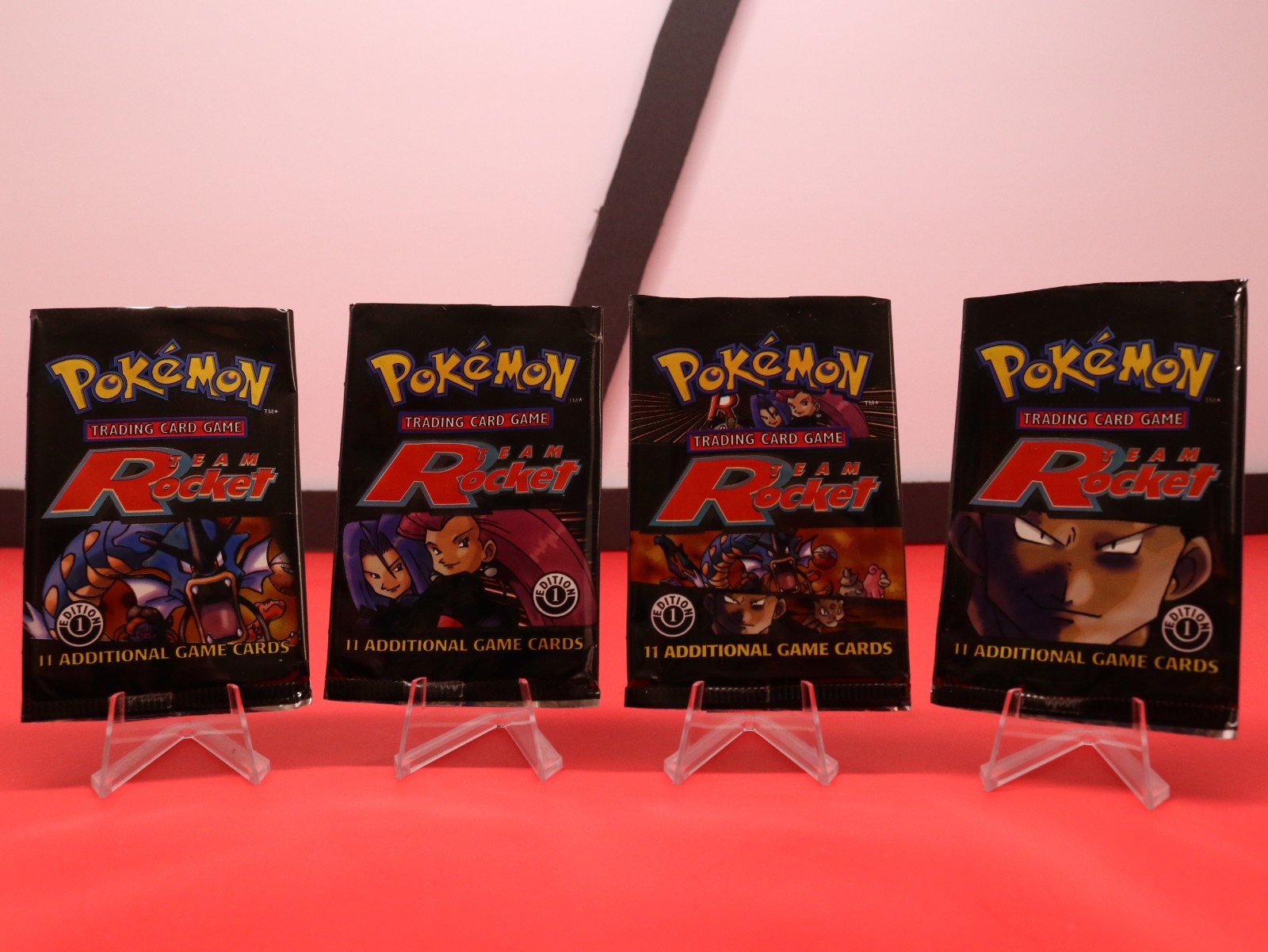 1999-2000 Pokemon Team Rocket 1st Ediition Empty Pack Art Set 1999-2000 Pokemon Team Rocket 1st Ediition Empty Pack Art Set