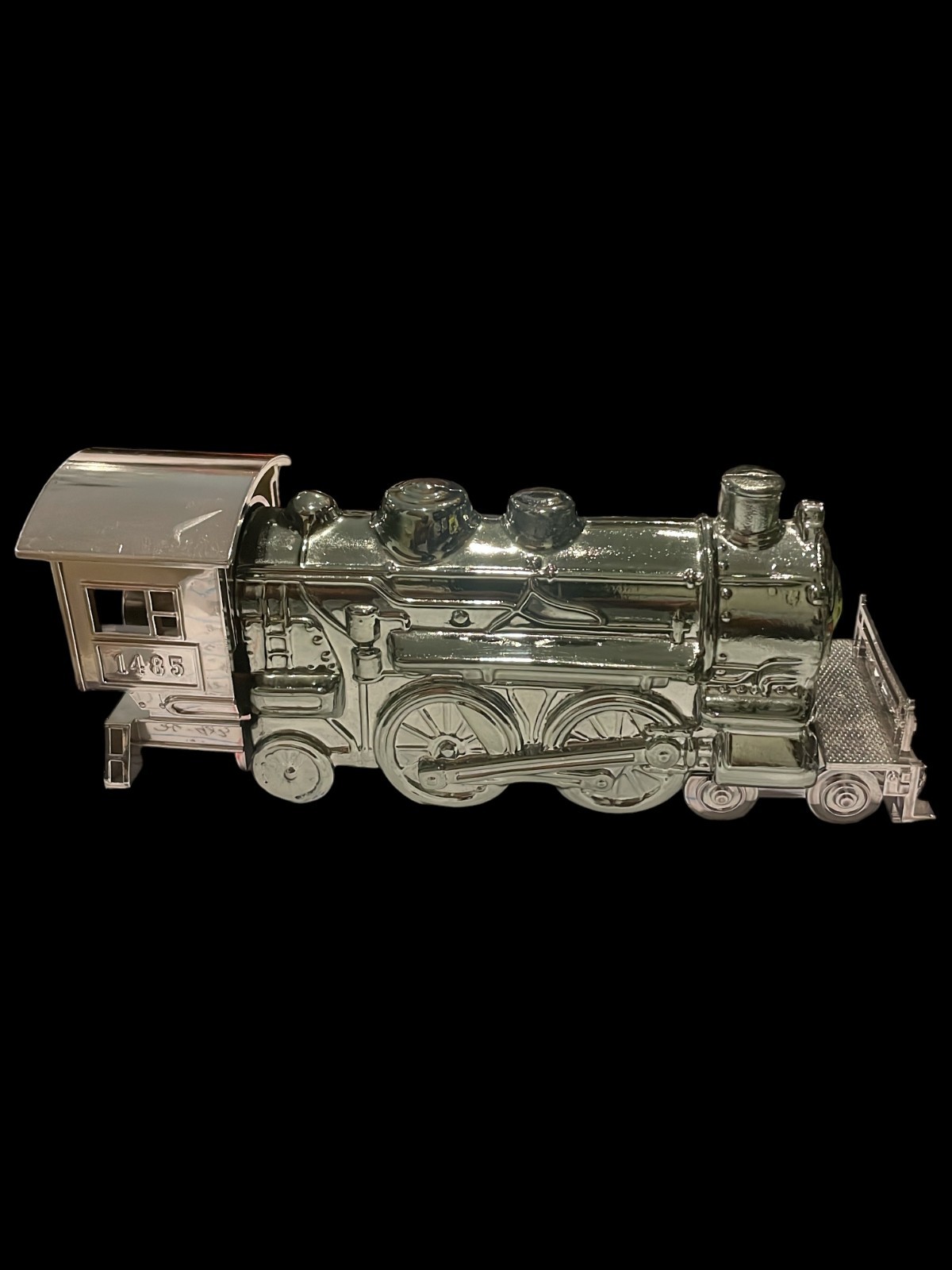 VINTAGE 1970's Avon Silver 1485 Locomotive Glass Decanter Leather After Shave VINTAGE 1970's Avon Silver 1485 Locomotive Glass Decanter Leather After Shave