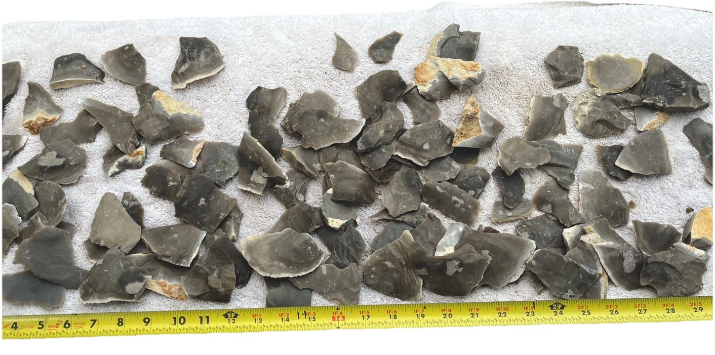 Heat Treated GT Blue Flint/Chert 2”-4”Spalls- 5 POUNDS Bird-Point” Size TX-BEST Heat Treated GT Blue Flint/Chert 2”-4”Spalls- 5 POUNDS Bird-Point” Size TX-BEST