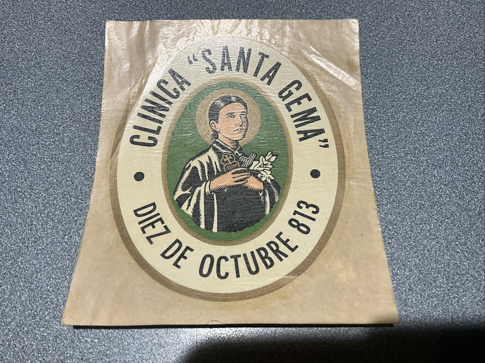 1950'S STICKER DECAL CUBAN CLINIC CLINICA Santa Gema 1950'S STICKER DECAL CUBAN CLINIC CLINICA Santa Gema