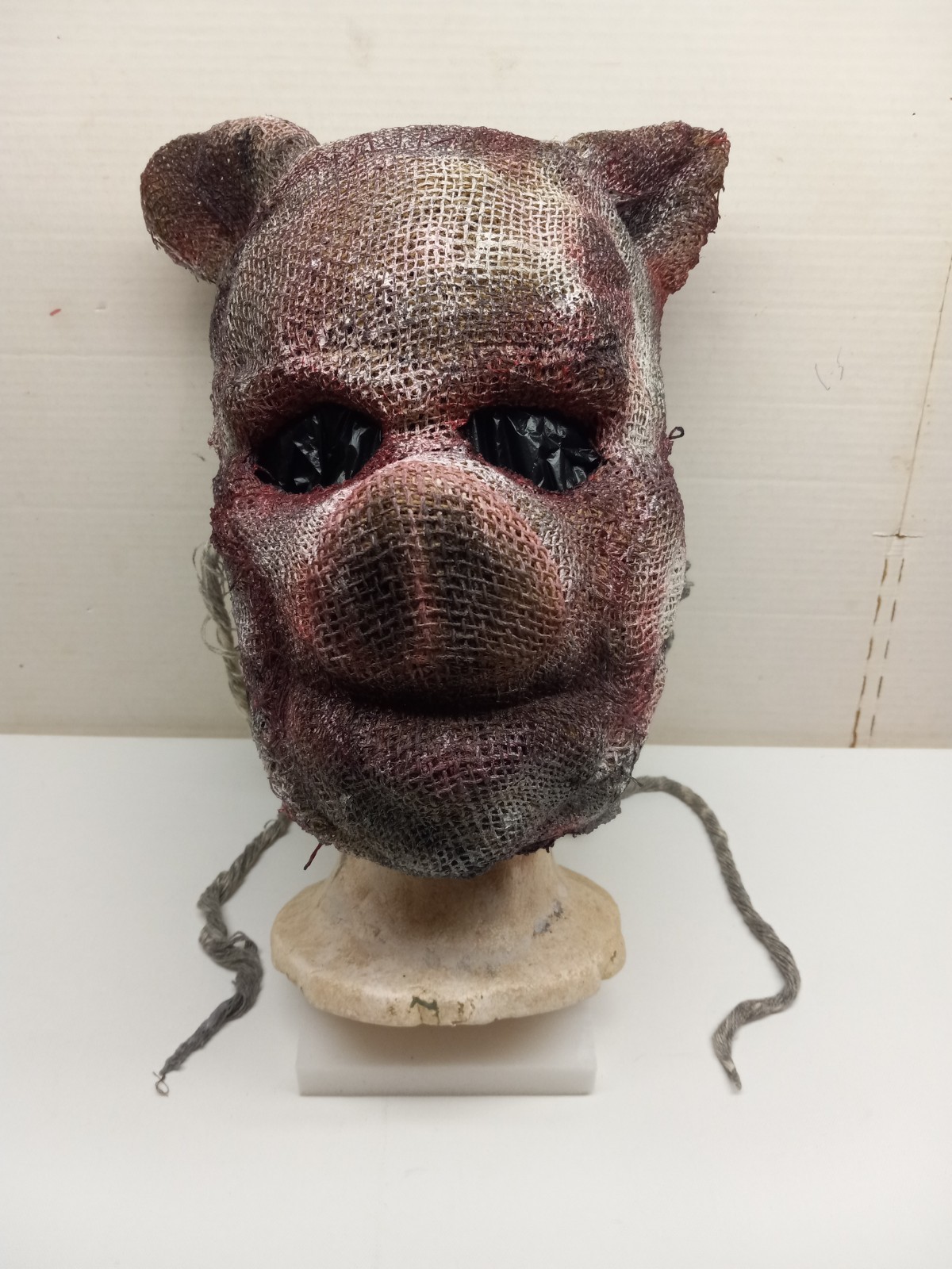 OINKY BURLAP SCARECROW PIG MASK  PROP LATEX HALLOWEEN HAUNT HAND MADE HORROR