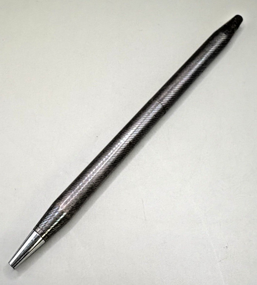 Vintage Tiffany & Co Sterling Silver Ballpoint Pen Engraved Guilloche Working Vintage Tiffany & Co Sterling Silver Ballpoint Pen Engraved Guilloche Working