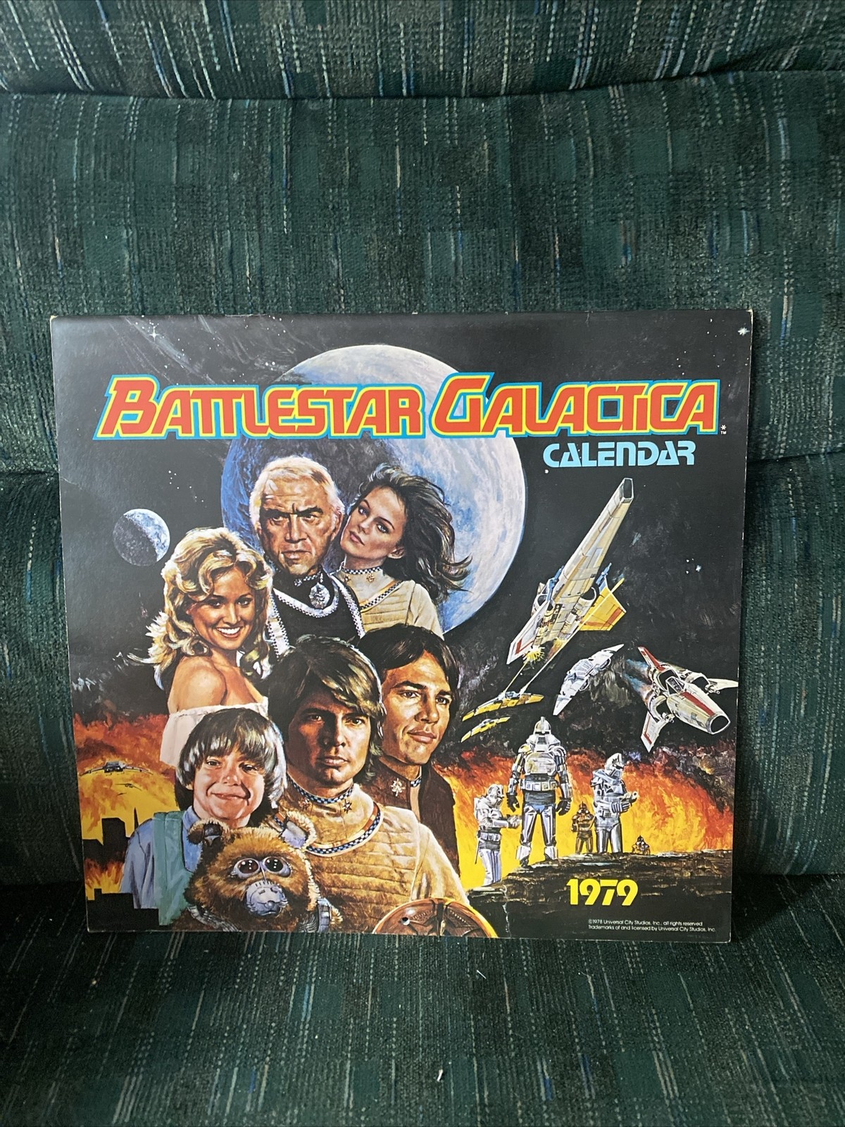 Vintage 1979 Battlestar Galactica Calendar with Full Length Poster Vintage 1979 Battlestar Galactica Calendar with Full Length Poster