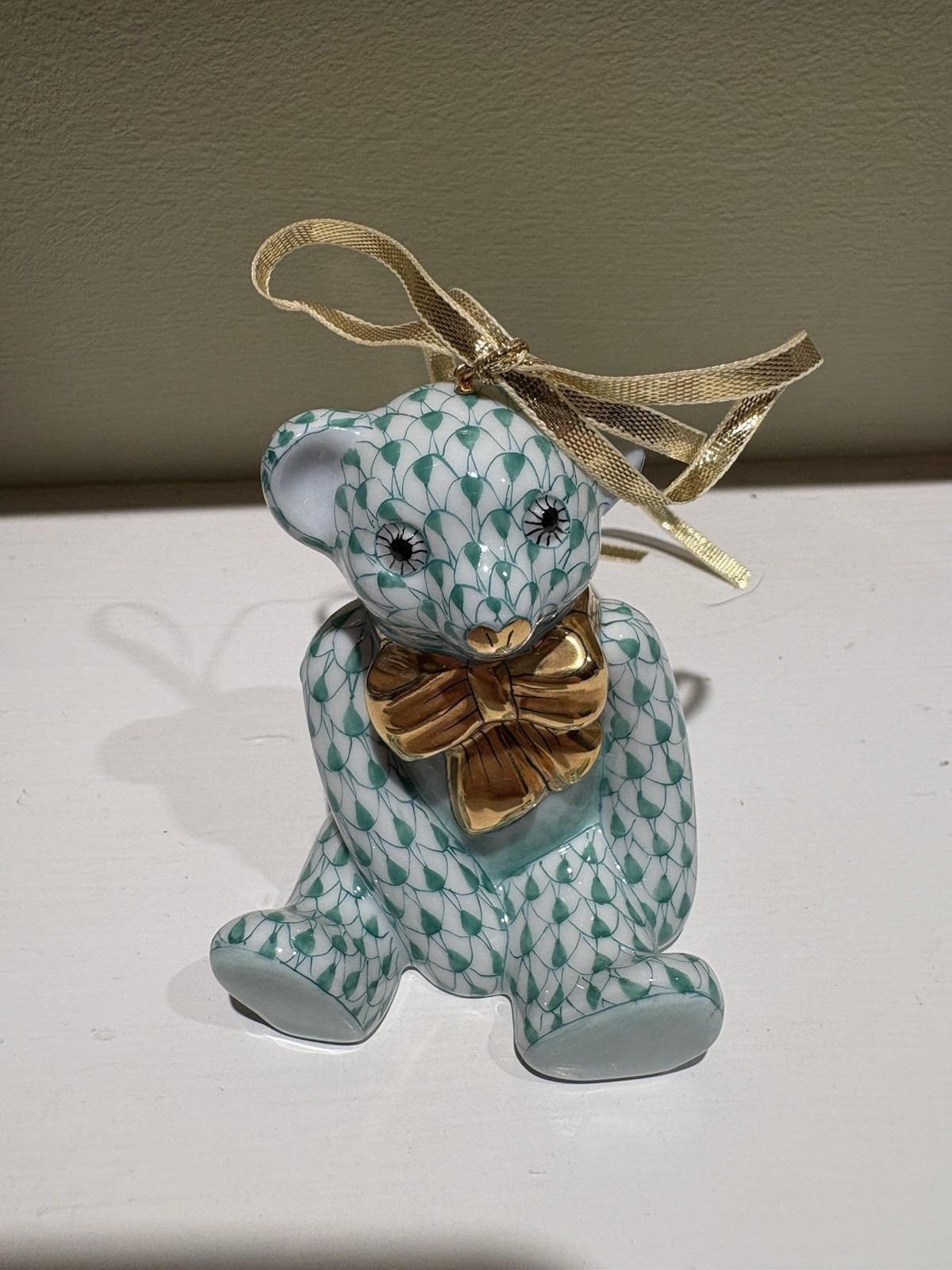 Rare Flawless Herend Porcelain Bear Ornament Rare Flawless Herend Porcelain Bear Ornament