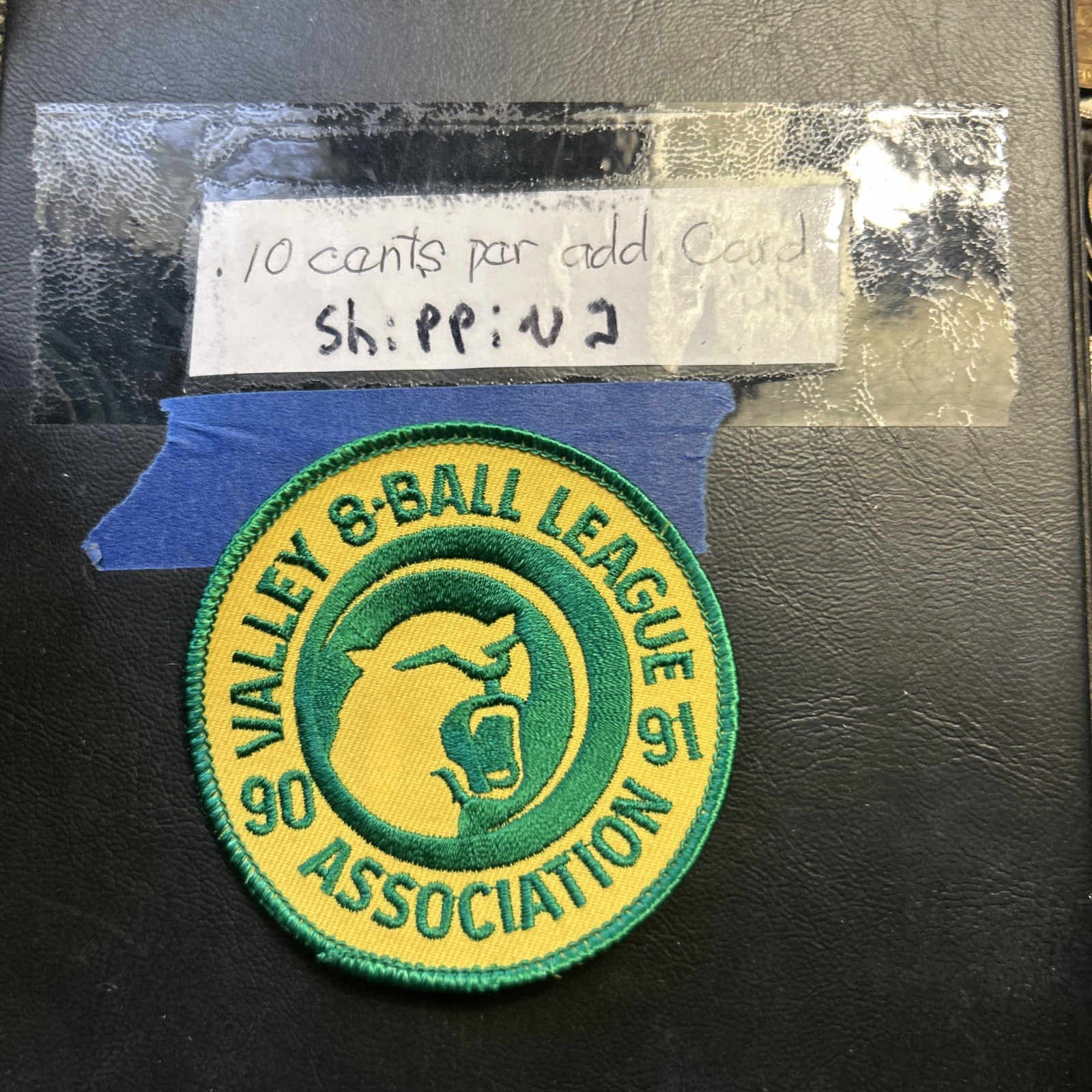 Cloth Patch billards Pool Player Valley Cougar 8 Ball League 1990/1991 If4