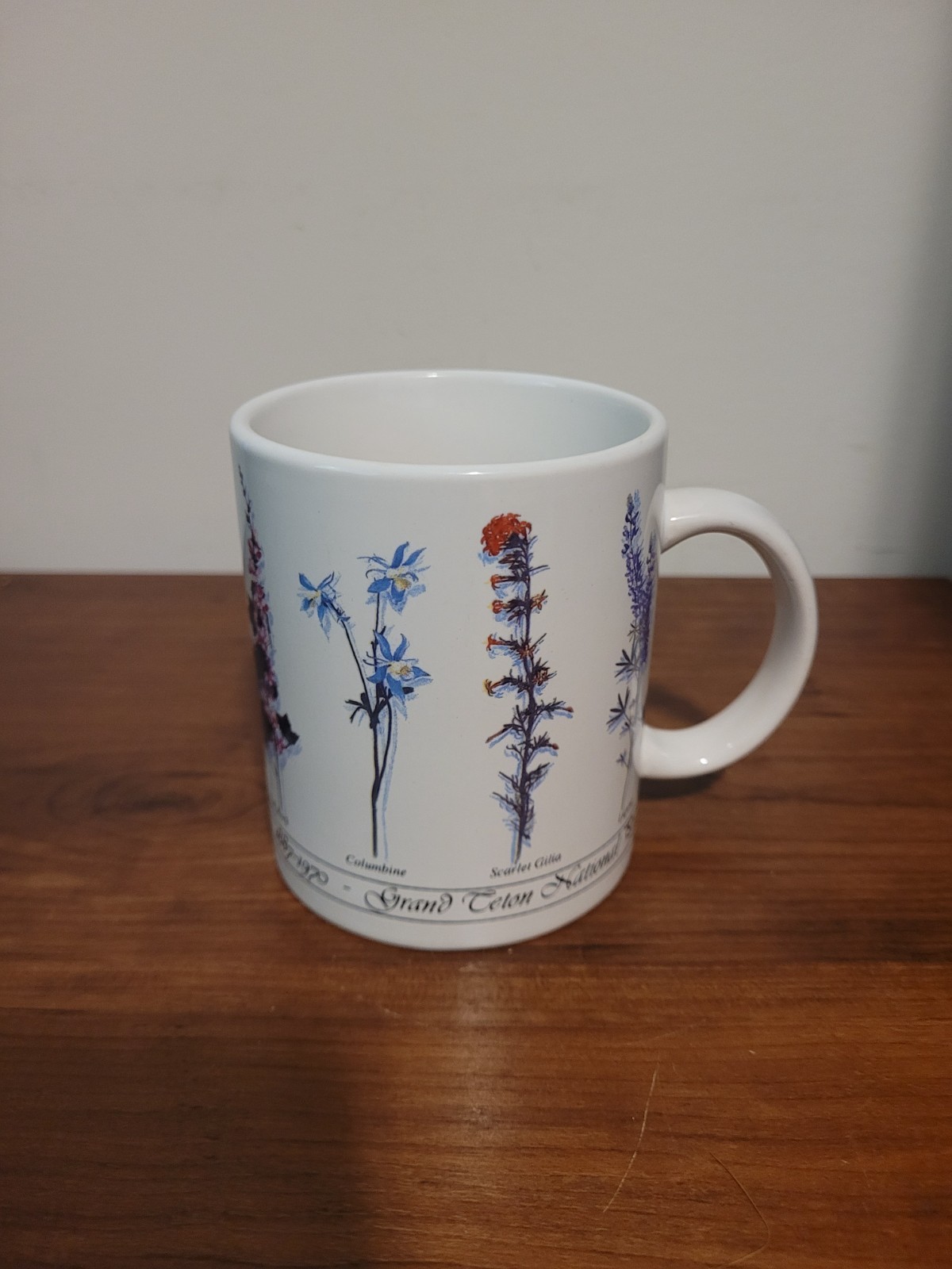 Vintage Grand Teton National Park Wildflowers Coffee Mug Columbine Scarlet Gilia Vintage Grand Teton National Park Wildflowers Coffee Mug Columbine Scarlet Gilia