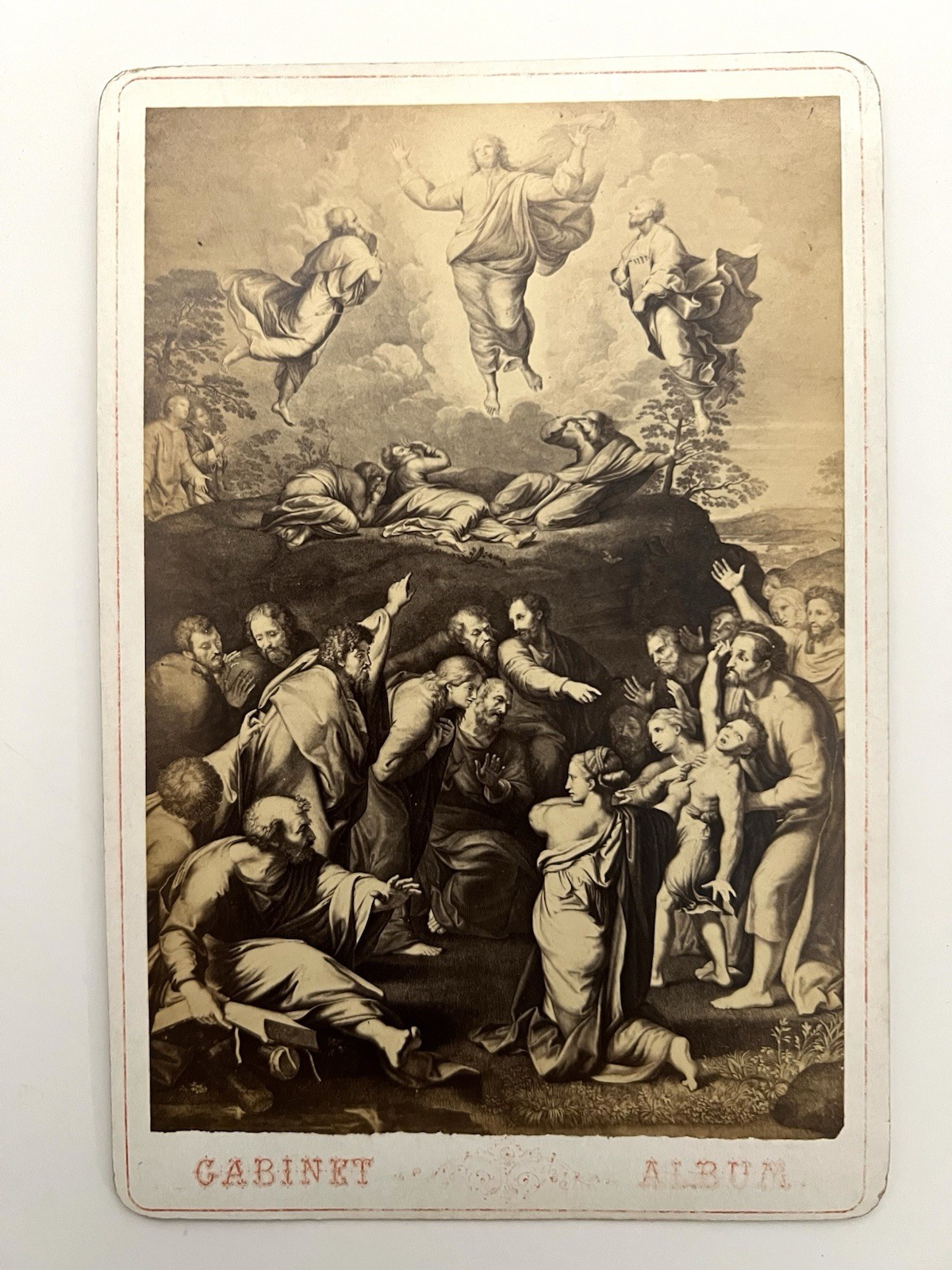 c1870’s Albumen Cabinet Card - The Transfiguration By Raphael c1870’s Albumen Cabinet Card - The Transfiguration By Raphael
