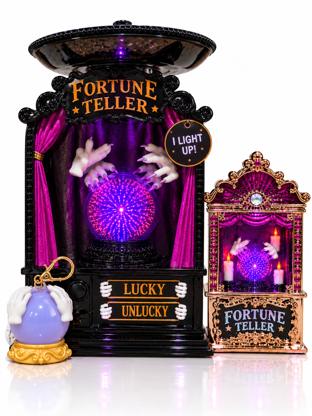 BBW LIGHT-UP FORTUNE TELLER 3-Wick Candle Holder/ Projector Nightlight/ Pocketba BBW LIGHT-UP FORTUNE TELLER 3-Wick Candle Holder/ Projector Nightlight/ Pocketba
