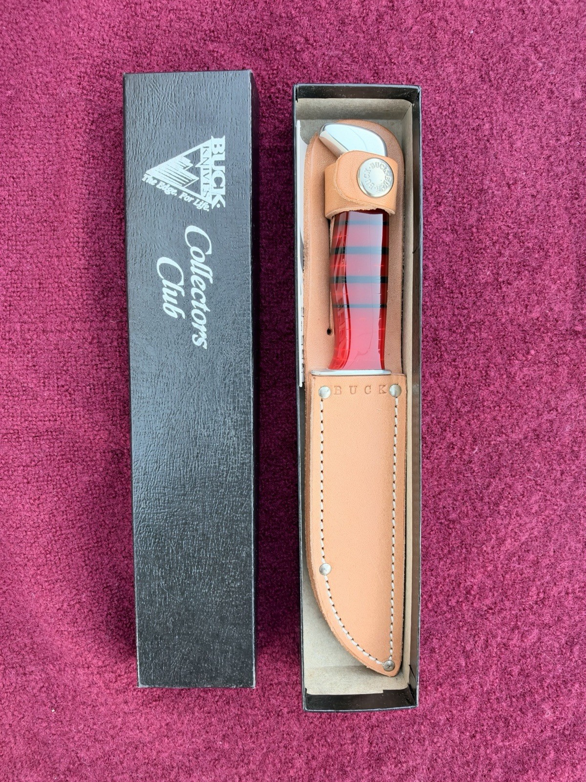 Buck 105CA Pathfinder 1998 Collectors Club 10th Anniversary Red Lucite 1 of 200 Buck 105CA Pathfinder 1998 Collectors Club 10th Anniversary Red Lucite 1 of 200