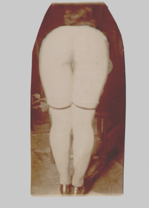 WOMAN'S BACKSIDE, SEPIA ORIGINAL PHOTO c. 1890's, ONE OF A KIND, VICTORIAN ERA