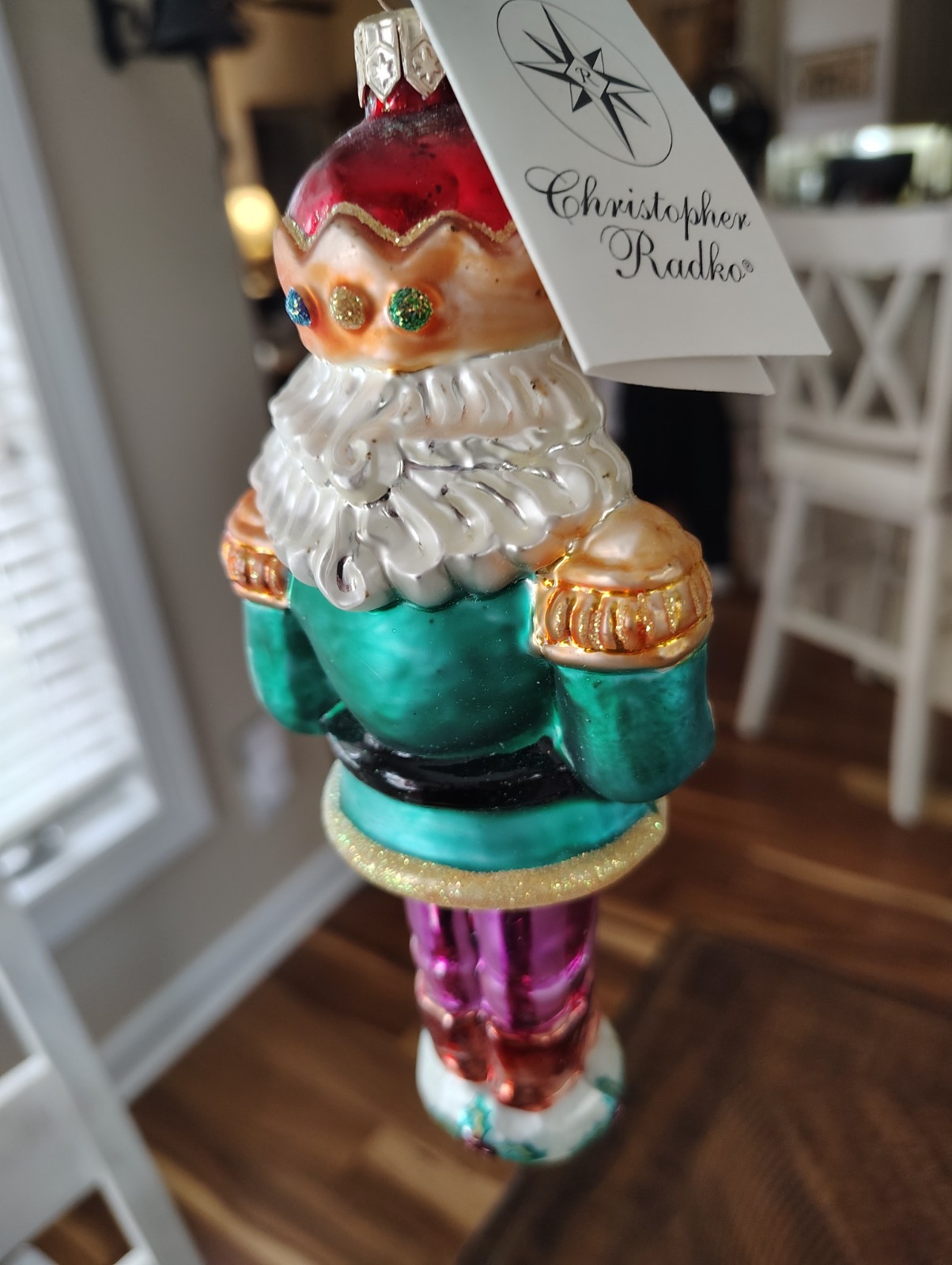 Christopher Radko 1999 Tea Time Cracker Nutcracker Ornament 7” Christopher Radko 1999 Tea Time Cracker Nutcracker Ornament 7”