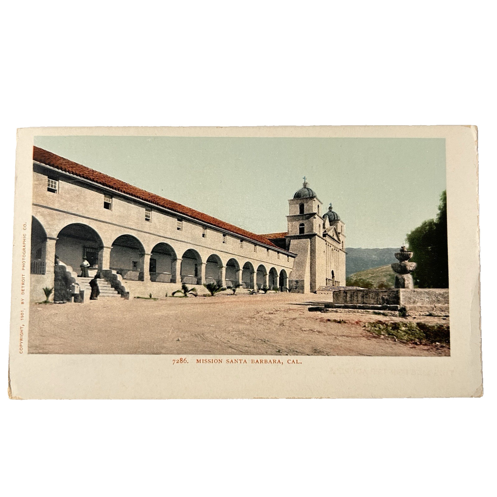 Postcard Santa Barbara California CA Mission White Border Undivided Postcard Santa Barbara California CA Mission White Border Undivided