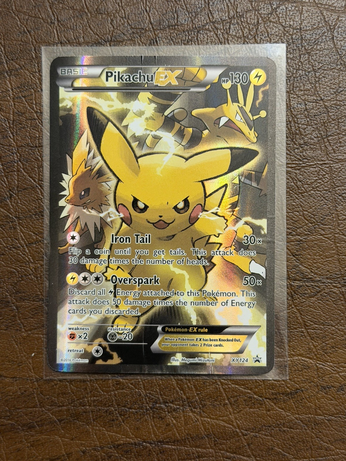2016 Pokemon - Pikachu EX - XY124 Black Star Promo DMG'd (see pictures) 2016 Pokemon - Pikachu EX - XY124 Black Star Promo DMG'd (see pictures)