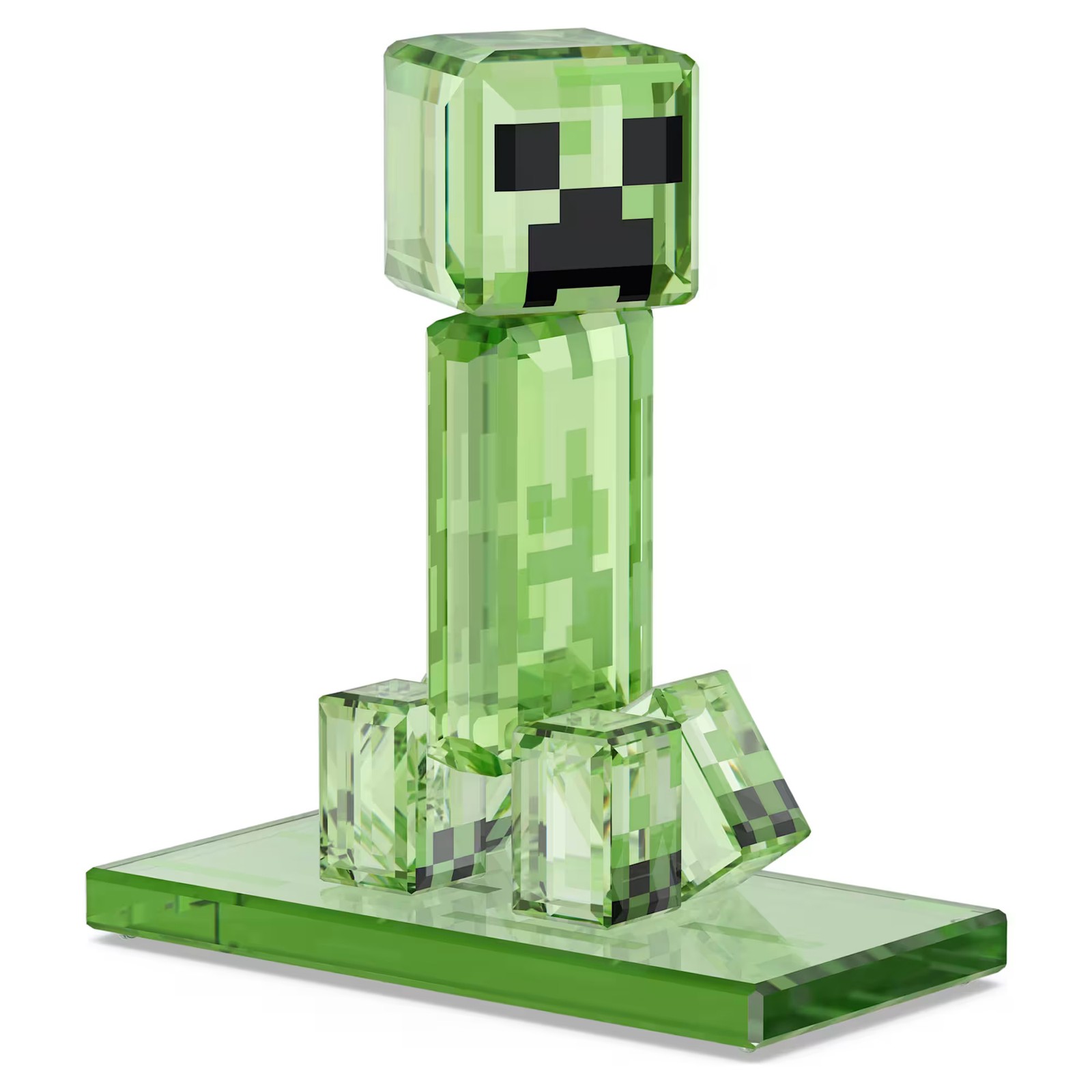 Swarovski Crystal Minecraft Creeper Figurine Decoration, Green, 5701249