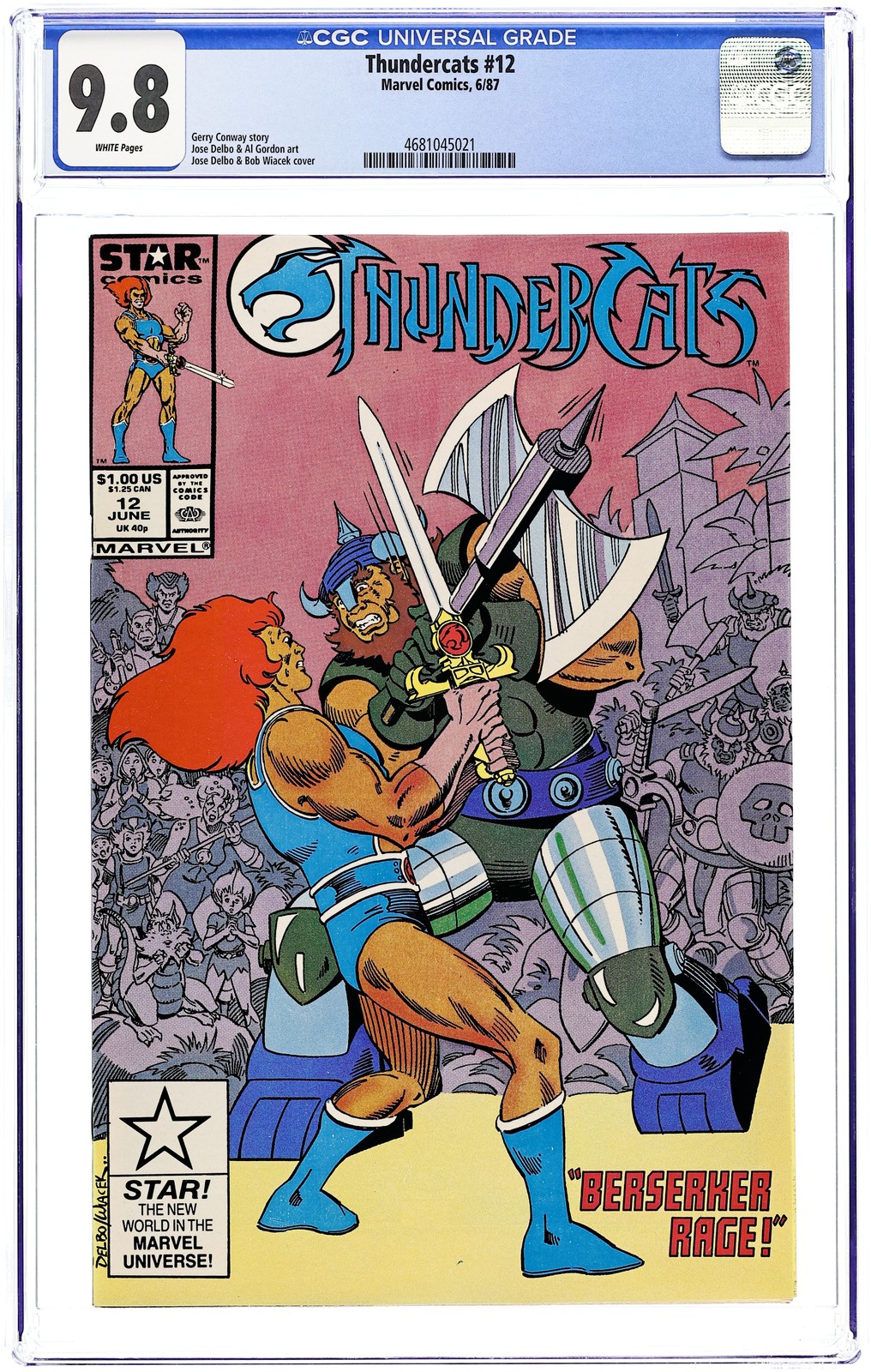 Thundercats #12 CGC 9.8 1987 Marvel 4681045021 Thundercats #12 CGC 9.8 1987 Marvel 4681045021