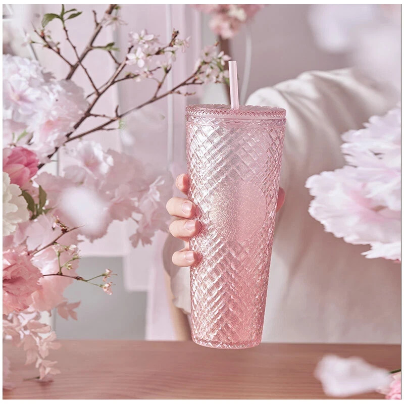 2022 China Starbucks Sakura Pink Diamond Jeweled Studded 24oz Tumbler Straw Cup 2022 China Starbucks Sakura Pink Diamond Jeweled Studded 24oz Tumbler Straw Cup