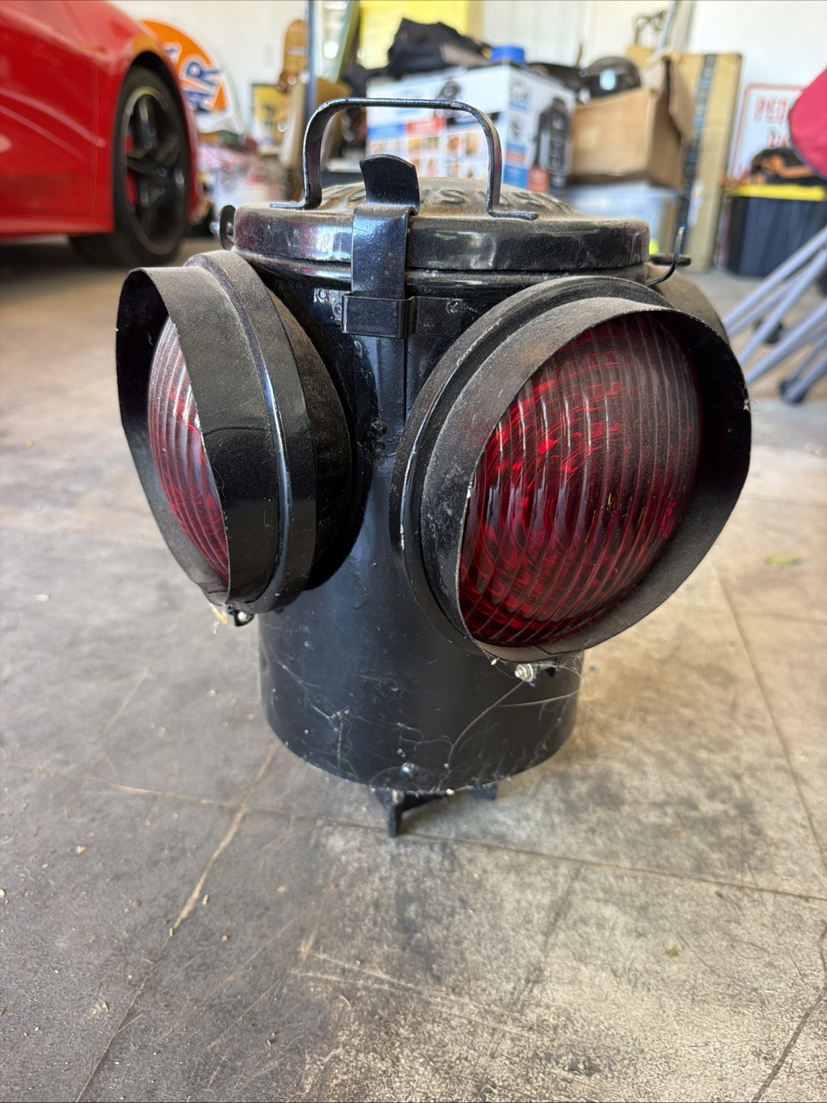 RARE Handlan St. Louis USA Railroad Lantern Antique 4 Way Switch W/Stand RARE Handlan St. Louis USA Railroad Lantern Antique 4 Way Switch W/Stand