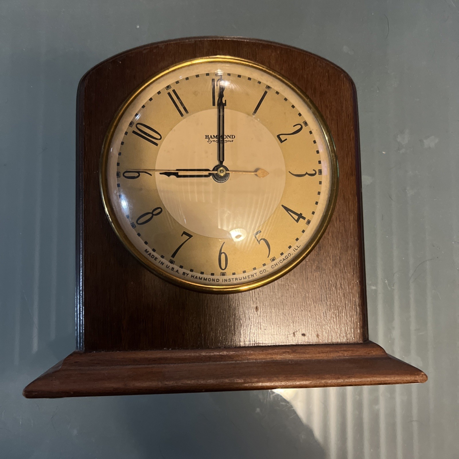 Vintage 1930s Hammond Synchronous Como Electric Mantel Clock USA Art Deco
