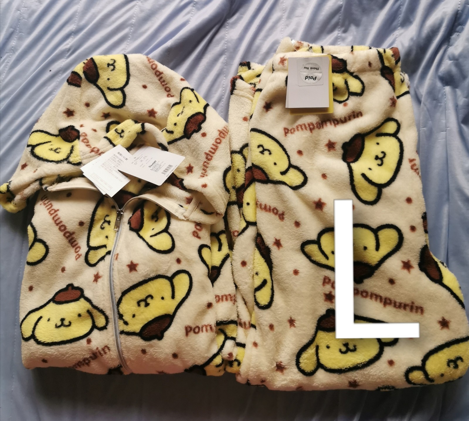 Lsize Pompompurin Sanrio roomwear Loungewear set japan Don Quijote Lsize Pompompurin Sanrio roomwear Loungewear set japan Don Quijote
