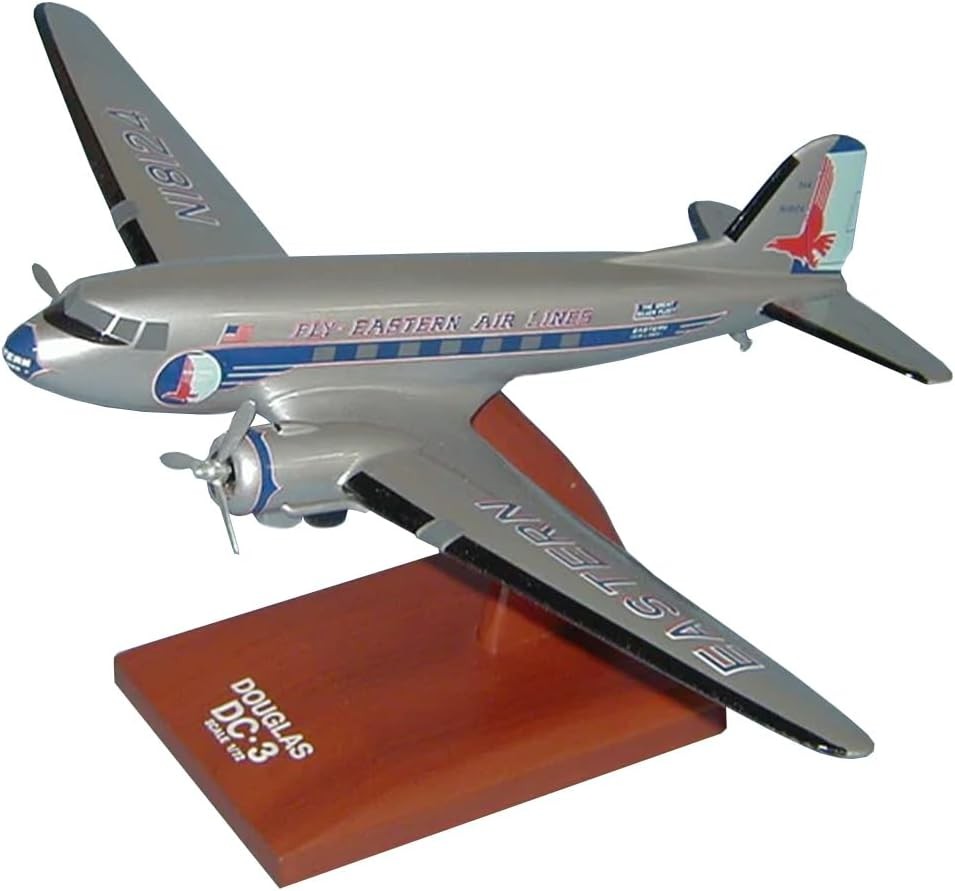 Fly Eastern Airlines Douglas DC-3 N18124 Desk Top Display Model 1/72 SC Airplane Fly Eastern Airlines Douglas DC-3 N18124 Desk Top Display Model 1/72 SC Airplane