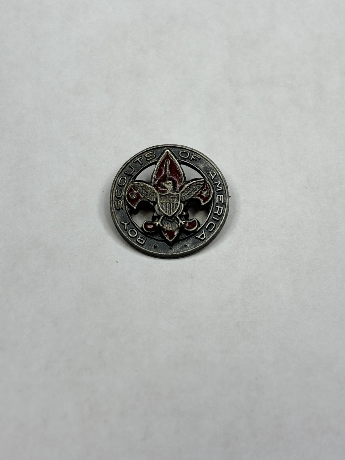 Vintage Sterling Silver Boy Scout of America Collar Pin Robbins Co - 25 year pin