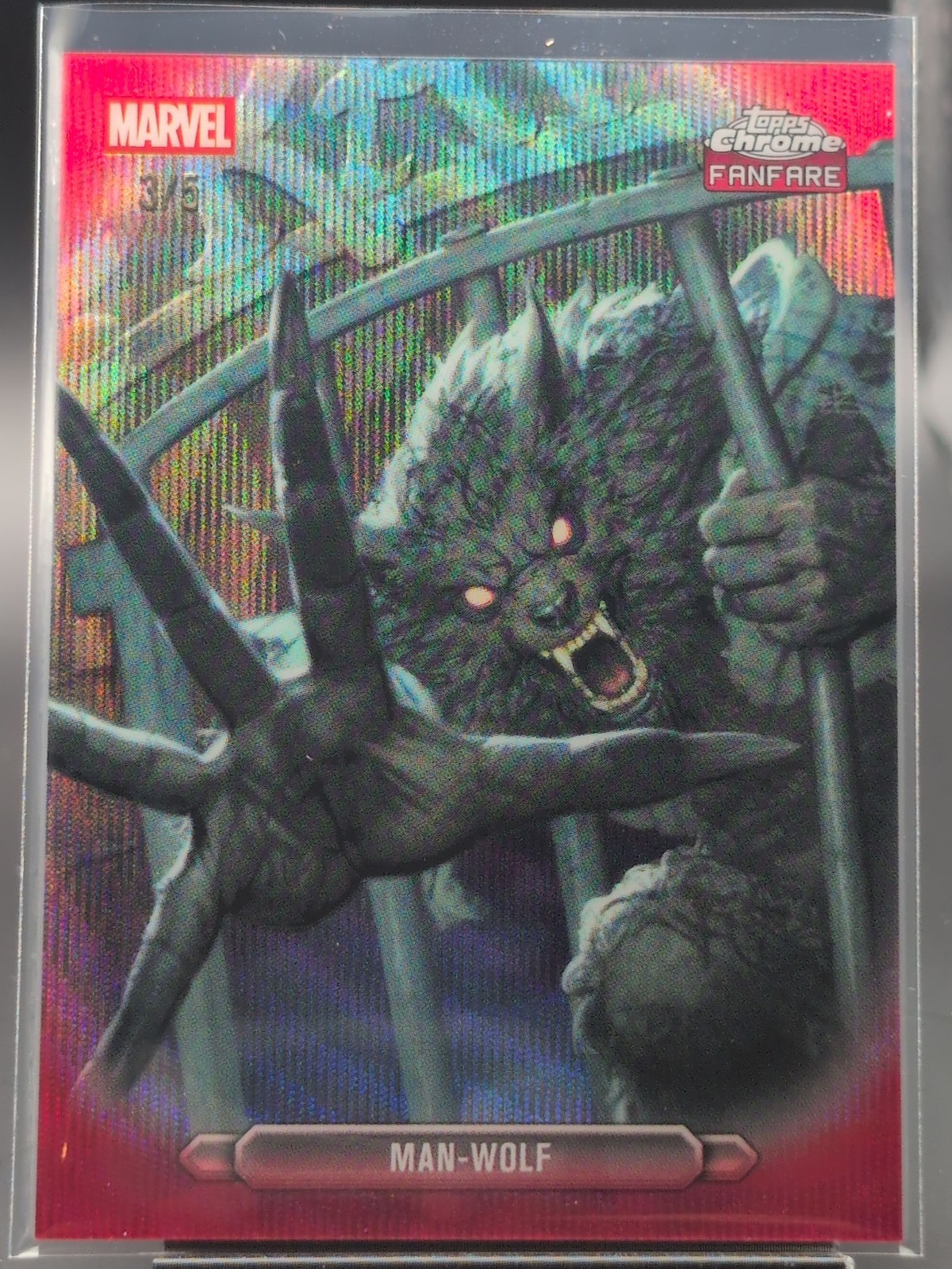 2026 Topps Chrome Marvel Man-Wolf #FF-27 Red #/5 2026 Topps Chrome Marvel Man-Wolf #FF-27 Red #/5