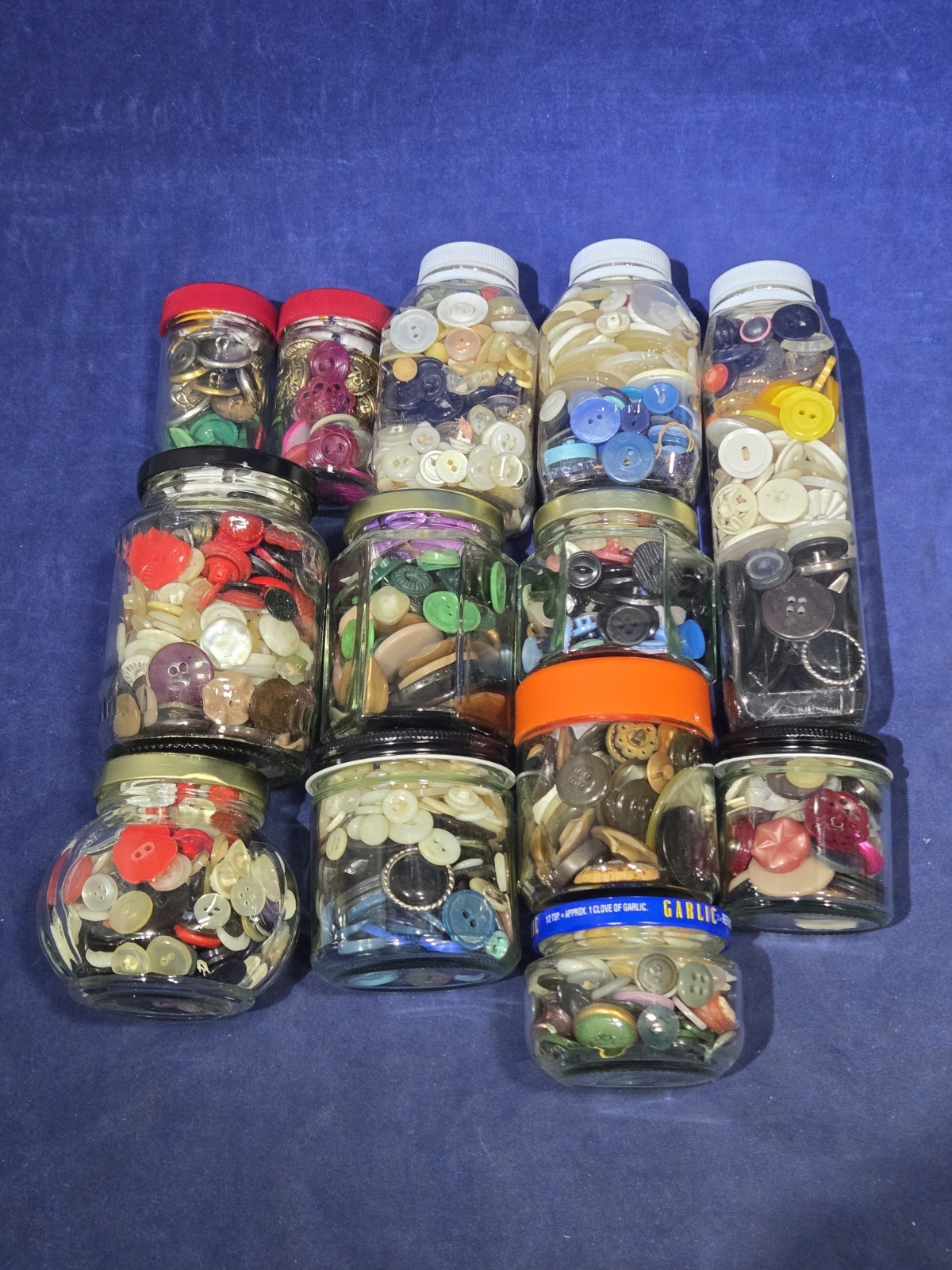 Huge Bulk Vintage Button Lot 13 Jars Military Brass Canada Sewing Craft 7 Lbs Huge Bulk Vintage Button Lot 13 Jars Military Brass Canada Sewing Craft 7 Lbs