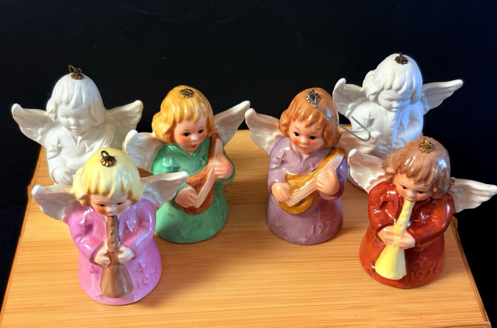 Set 6 Vintage 70's Goebel Christmas ANGEL Bell Figurines Ornaments EX COND 3.5" Set 6 Vintage 70's Goebel Christmas ANGEL Bell Figurines Ornaments EX COND 3.5"