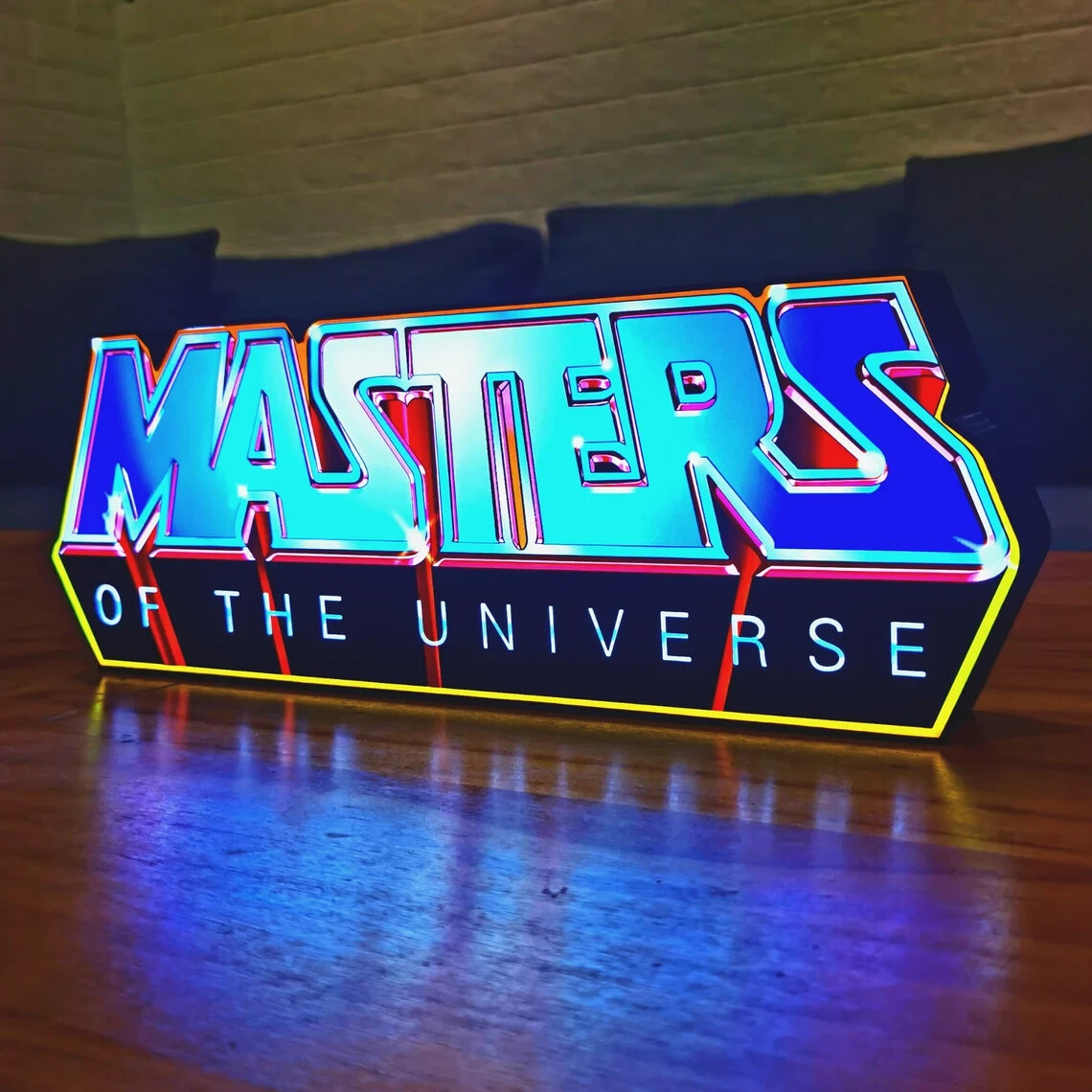 MOTU Logo LED Sign The Masters of The Universe 3D Print LED Lightbox Game Sign MOTU Logo LED Sign The Masters of The Universe 3D Print LED Lightbox Game Sign