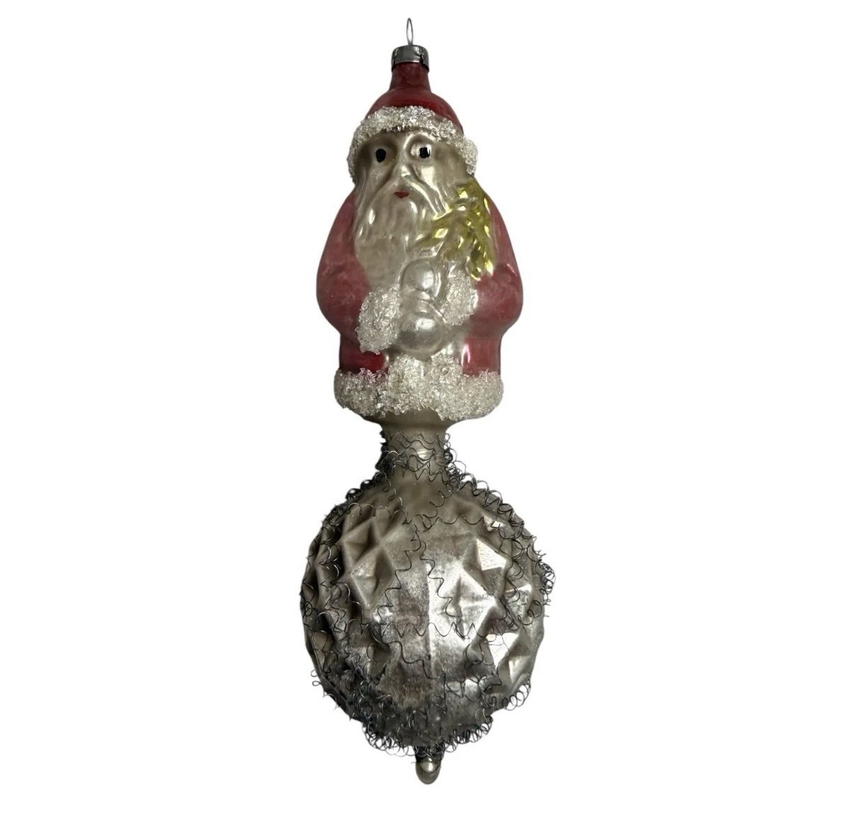 1. AA. Antique RARE Santa on Ball w/ Wiring 1. AA. Antique RARE Santa on Ball w/ Wiring