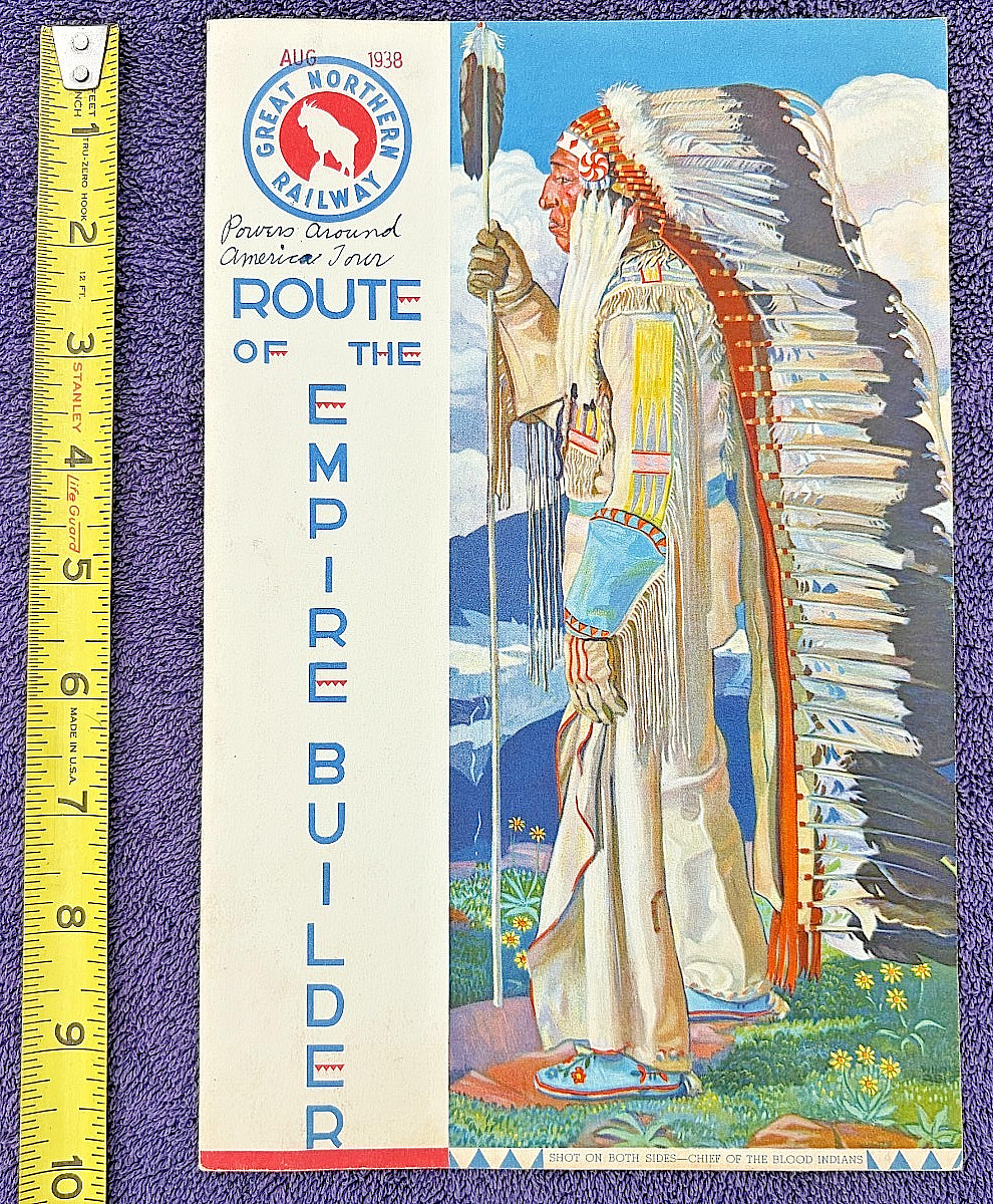 1938 Great Northern Railroad Menu St Mary's Lake Montana Railway Dining Train