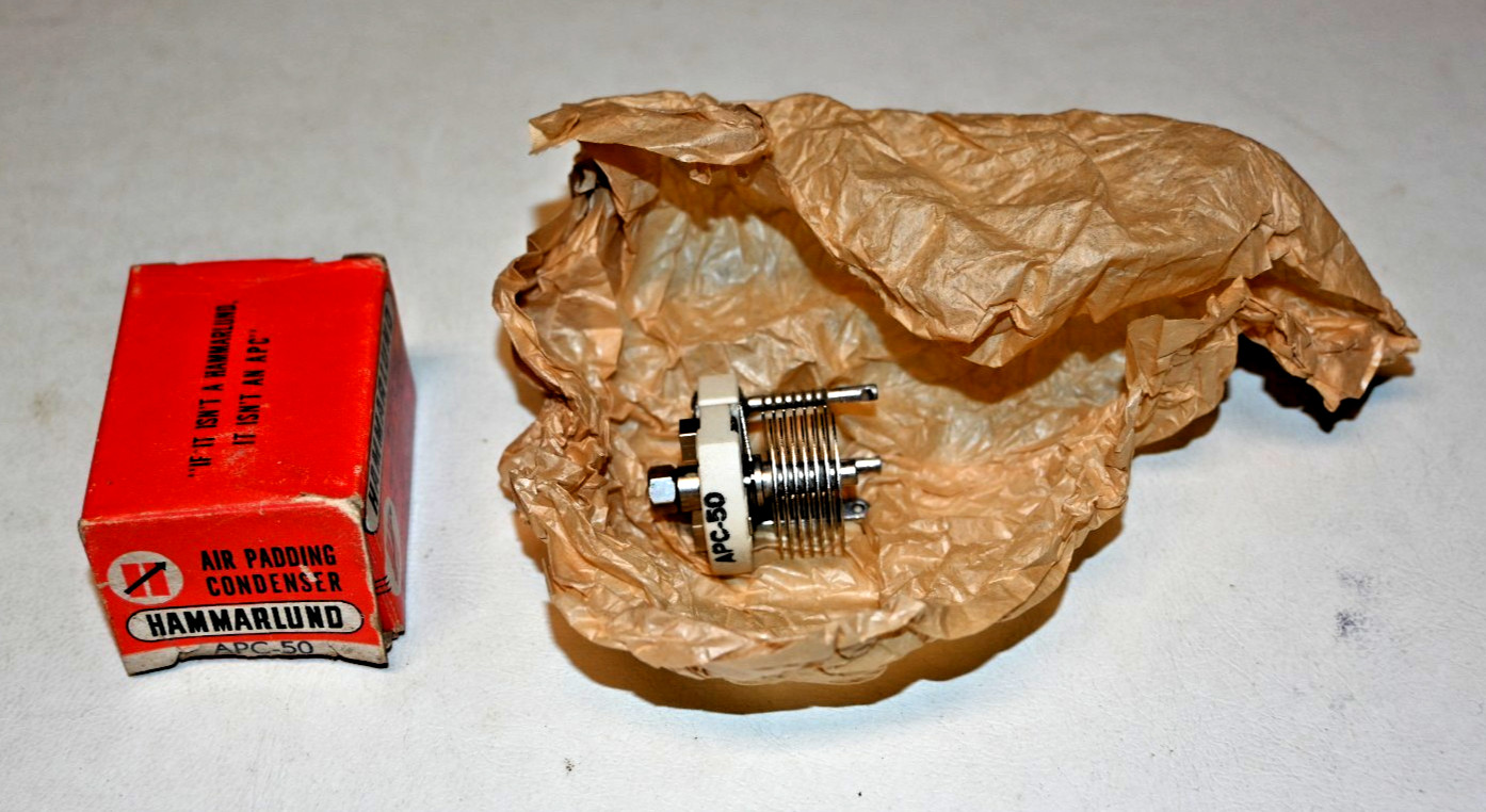 Vintage Hammarlund APC-50 Air Padding Capacitor in Original Box NOS
