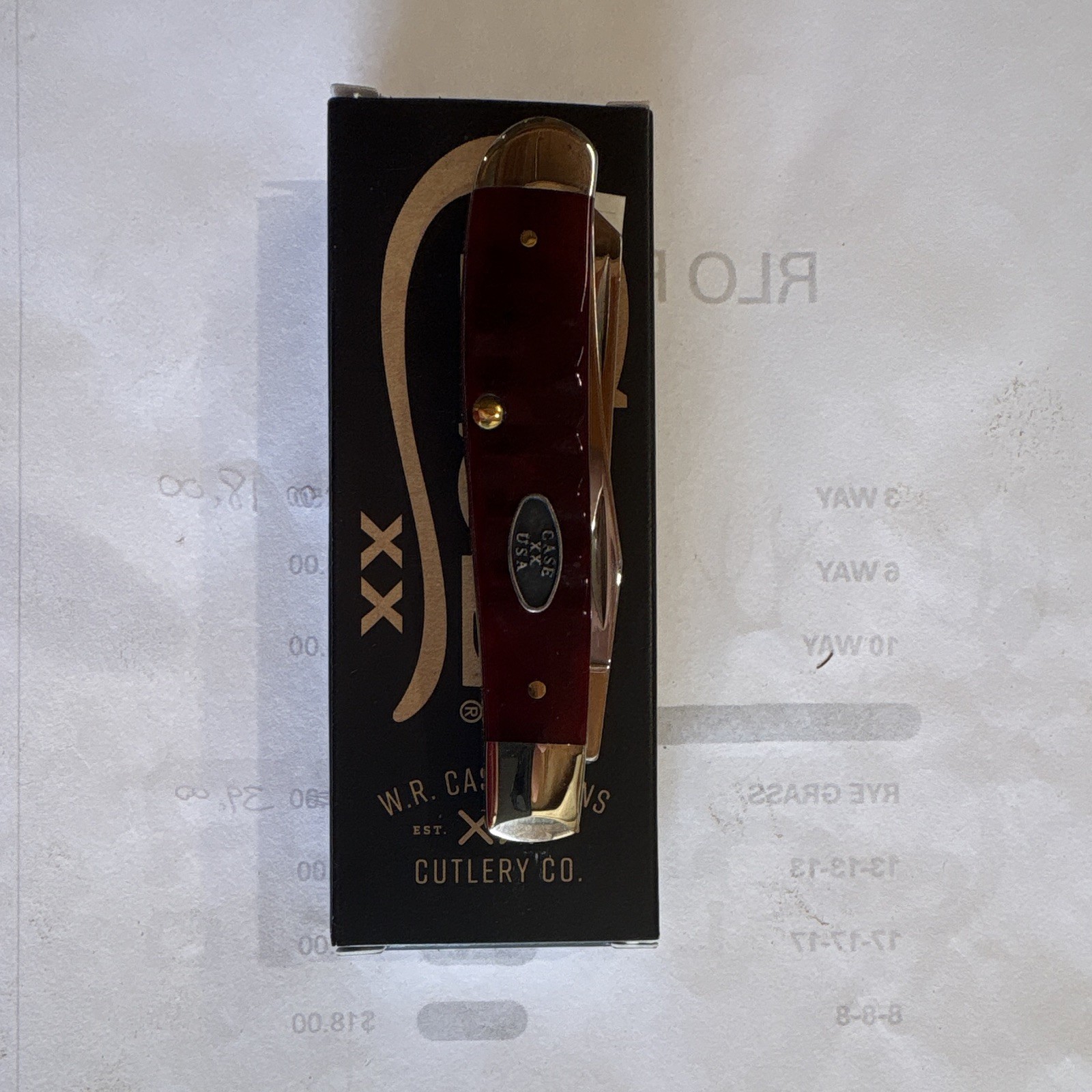 Case XX 6207 SS Mini Trapper Old Red Bone Gator Jig 2-Blade SS Slipjoint