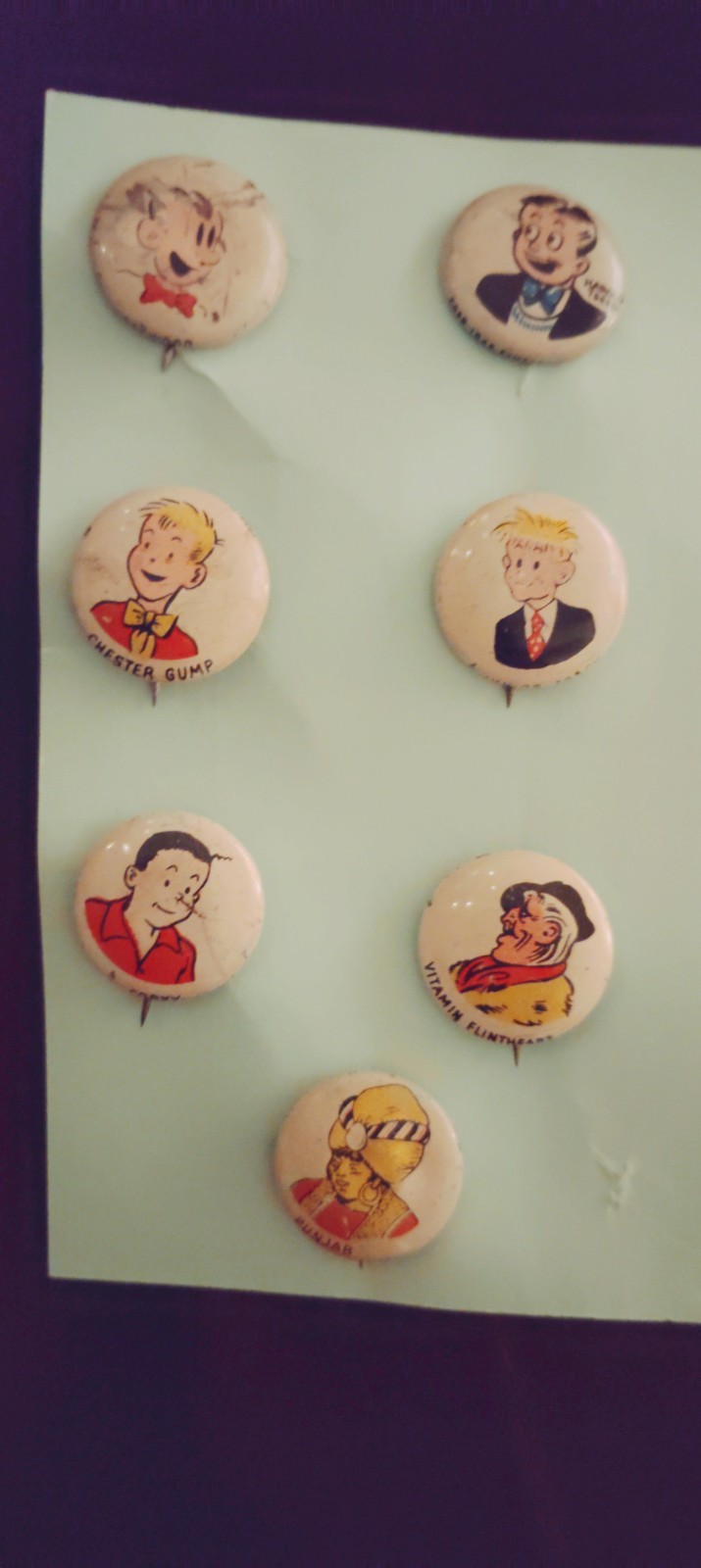 7 Vintage 1940s kelloggs cereal pep-comic Cartoon Character Pinback Buttons 7 Vintage 1940s kelloggs cereal pep-comic Cartoon Character Pinback Buttons