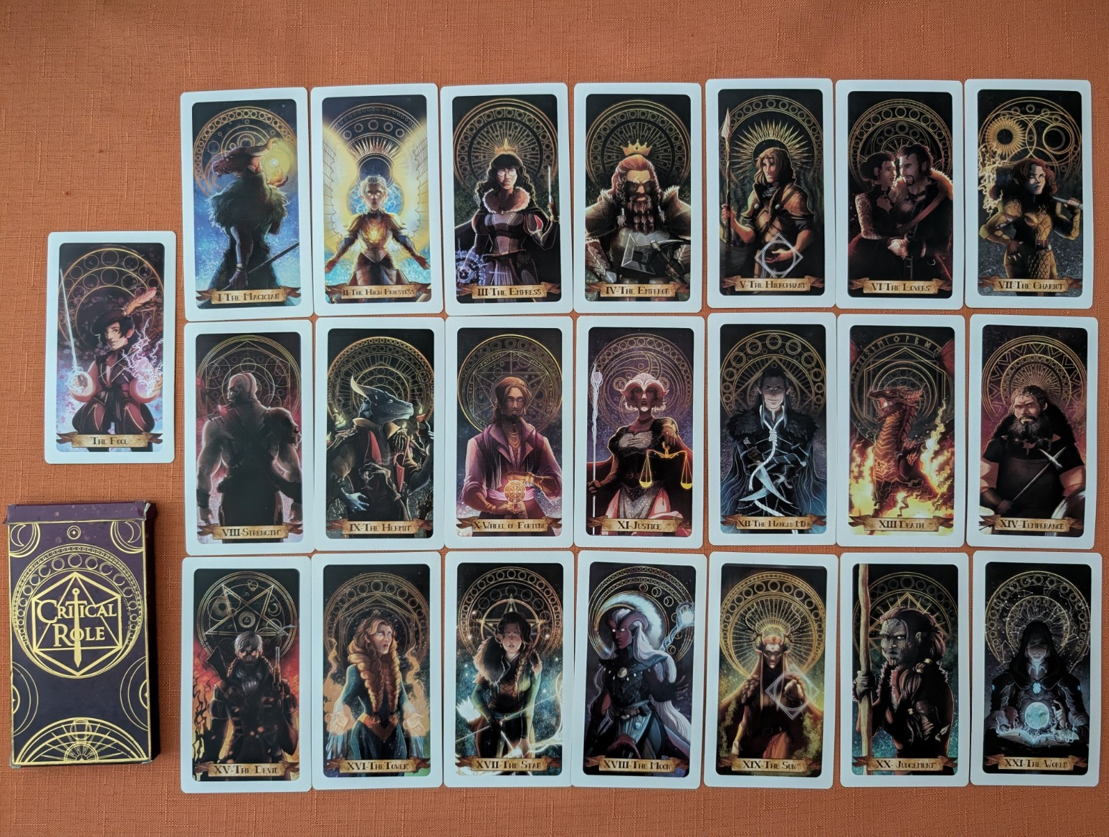 Critical Role Tarot Major Arcana Deck Original Box Critical Role Tarot Major Arcana Deck Original Box