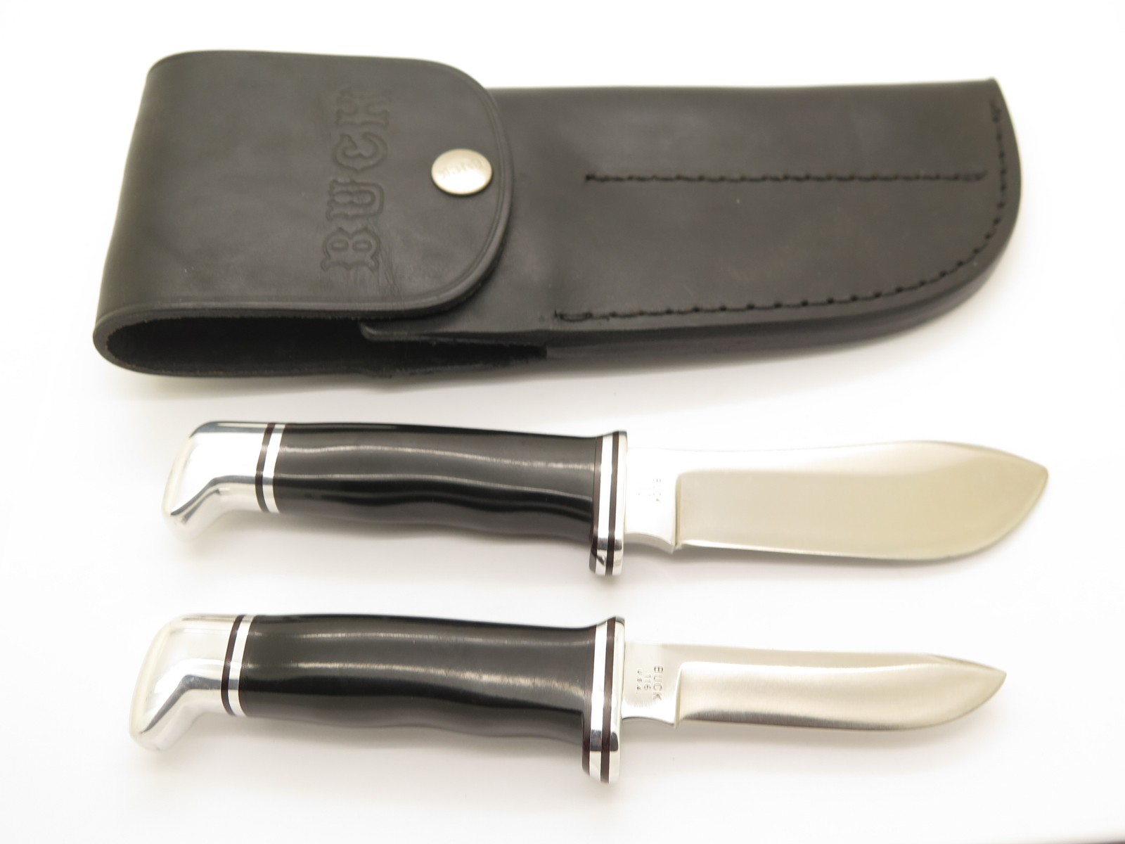 Vintage 1973-80 Buck 117 Trophy Set Fixed Blade 103 116 Hunting Sportsman Knife