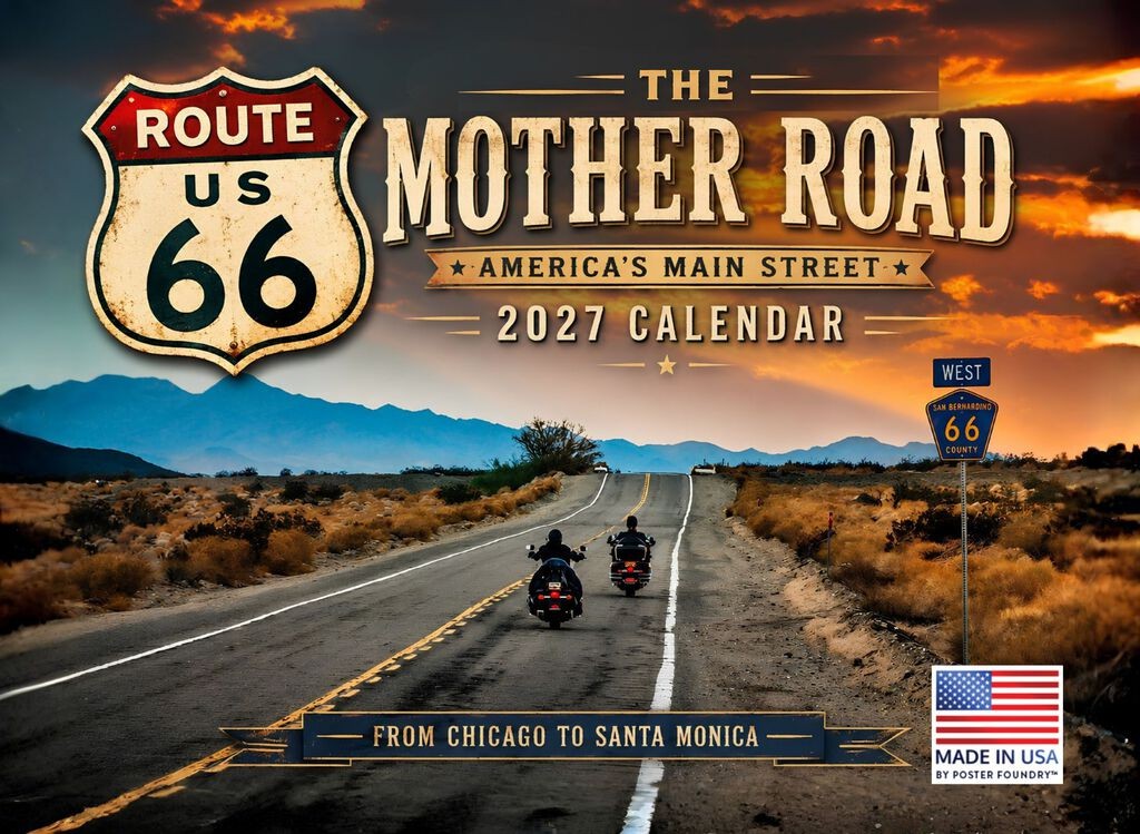 Route 66 Calendar 2027 RT 66 Monthly Wall Calender 12 Month 12x18 Route 66 Calendar 2027 RT 66 Monthly Wall Calender 12 Month 12x18