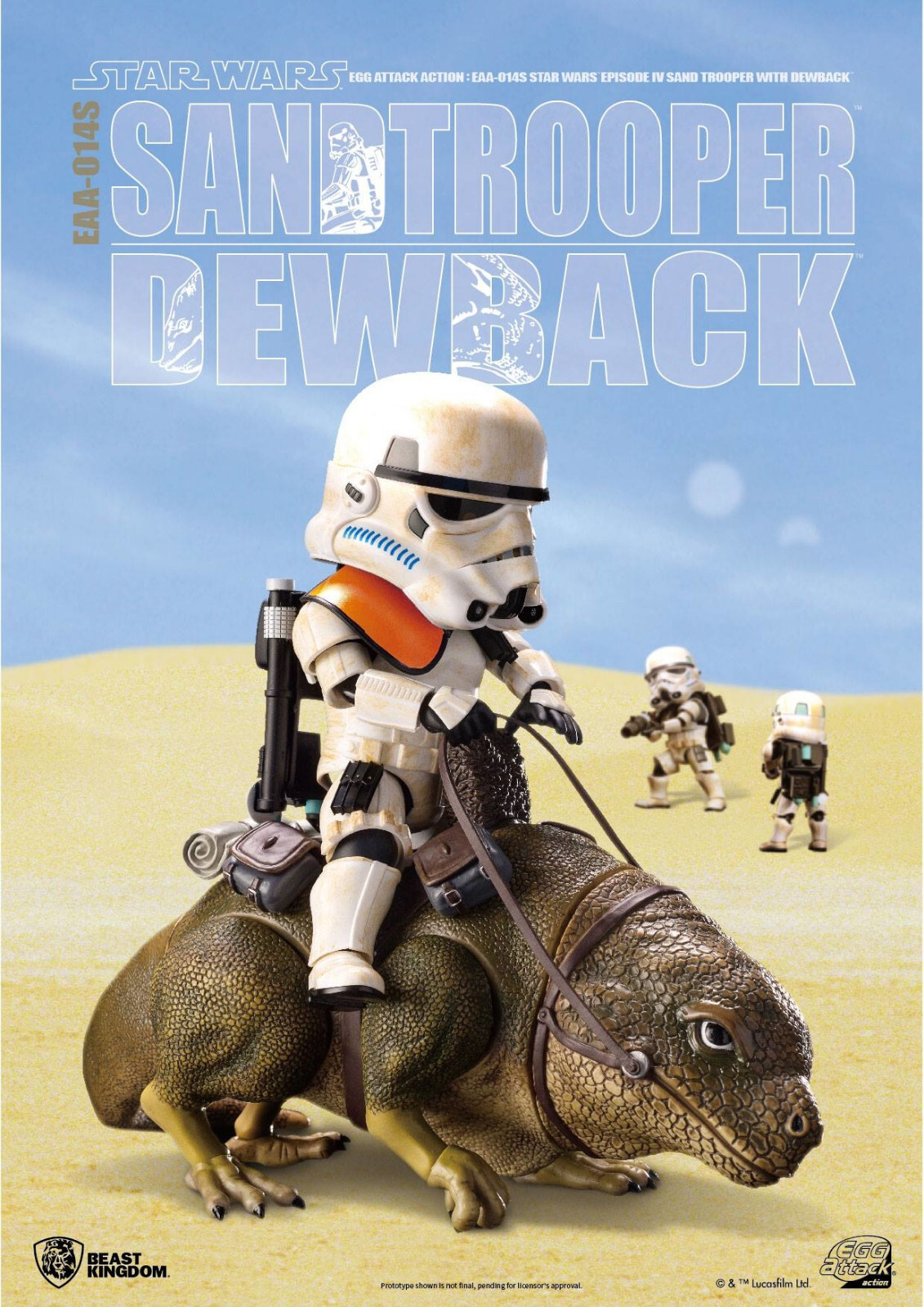 Star Wars Dewback and Sandtrooper Action Figure Beast Kingdom Egg Attack SEALED