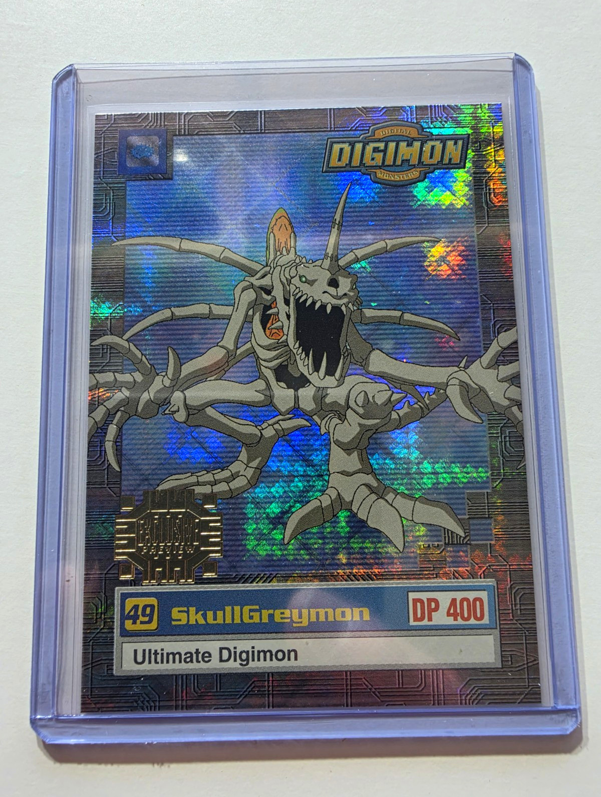 Upper Deck 1999 Digimon SkullGreymon #49 Hologram English Trading Card Upper Deck 1999 Digimon SkullGreymon #49 Hologram English Trading Card